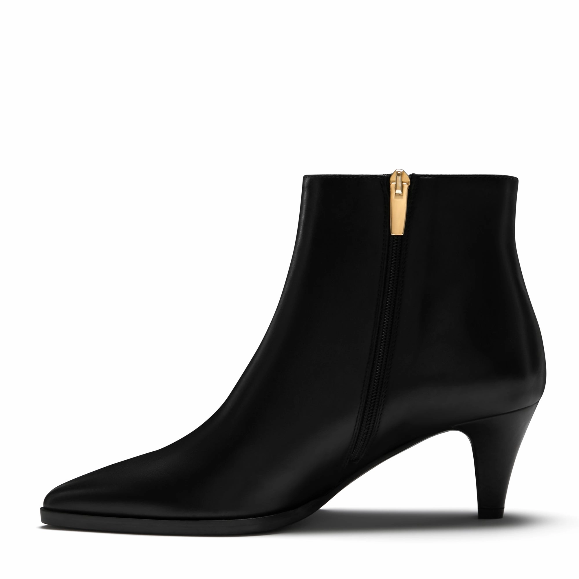 tight - fit Stretchable Vend?me Lola black calfskin leather boots