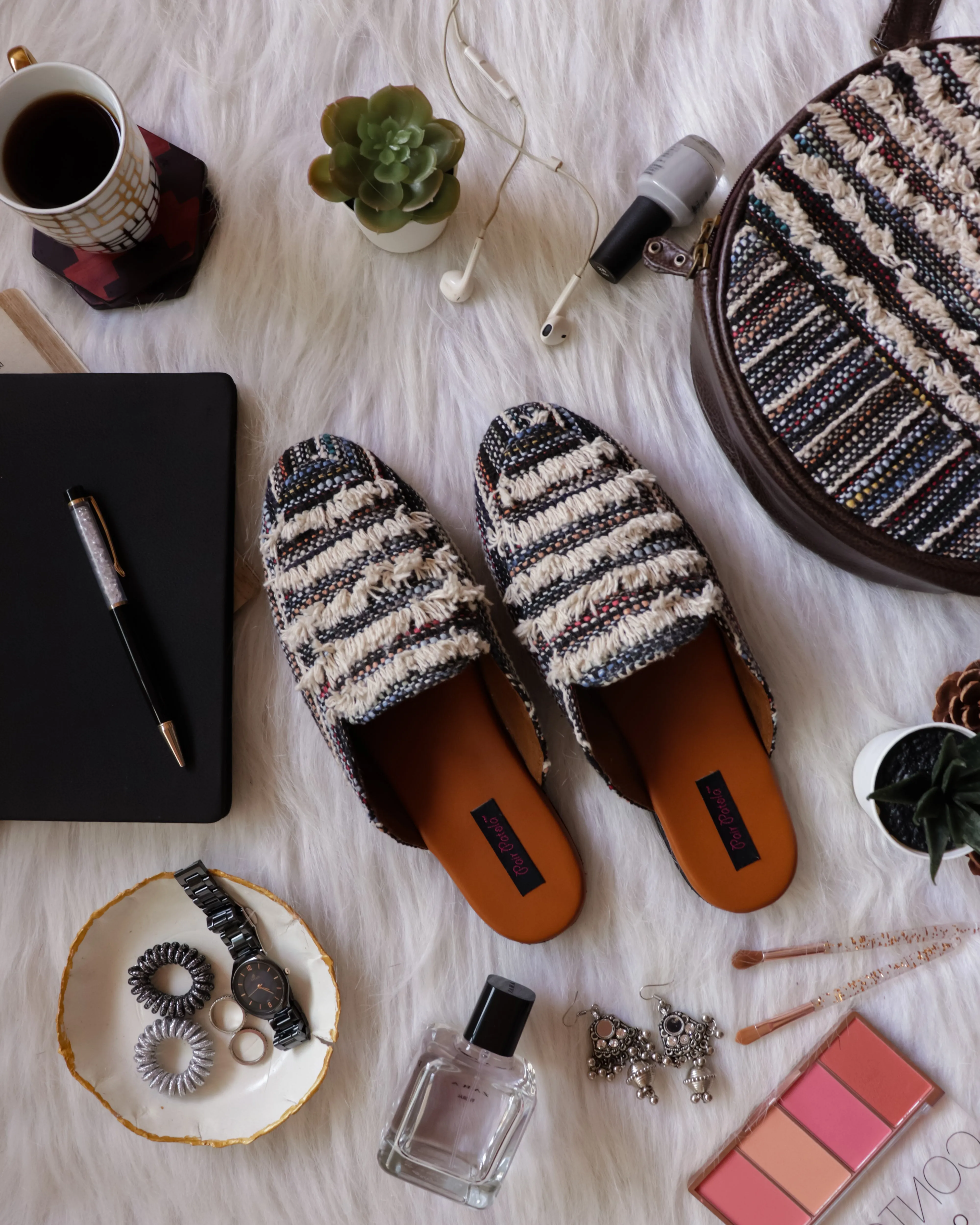 Frosted Snowflakes Slip Ons