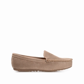 HALSEY MOC TOE LOAFER FLATS IN WIDE Weatherproof Seam