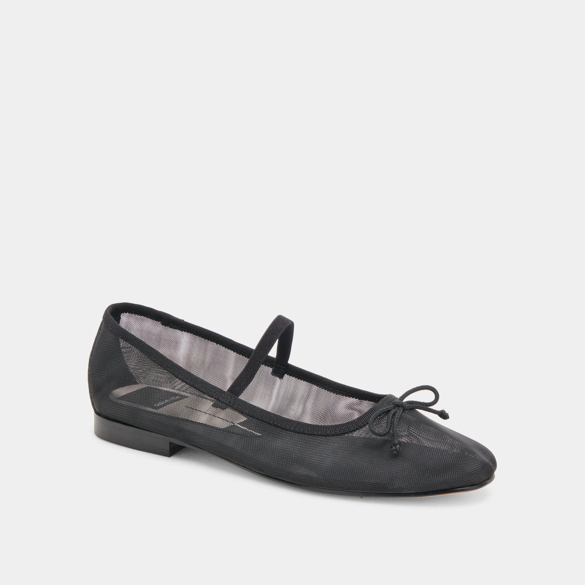 Ribbon Bow Family Time CADEL BALLET FLATS ONYX MESH - re:vita