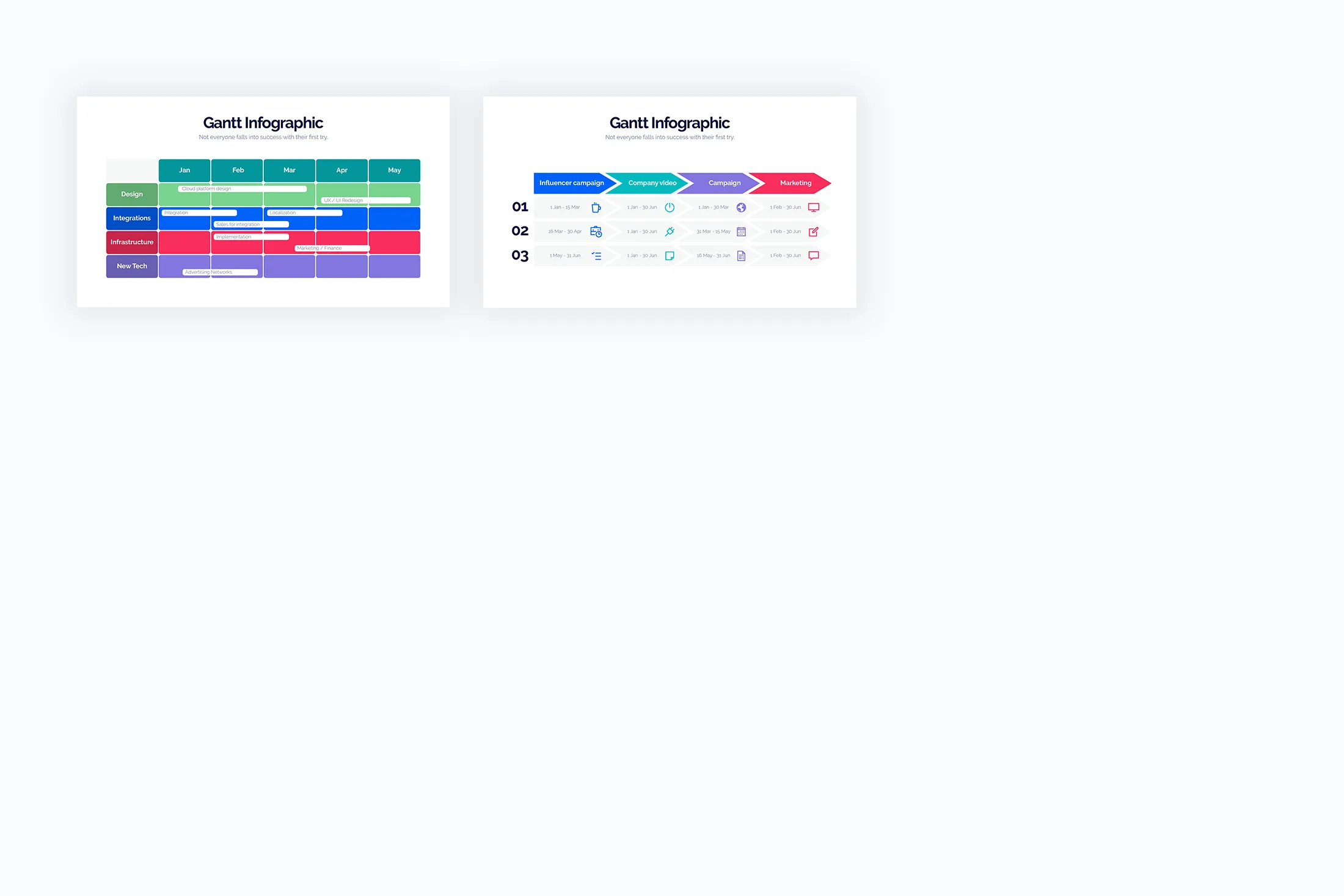 Gantt Chart Google Slides Infographics