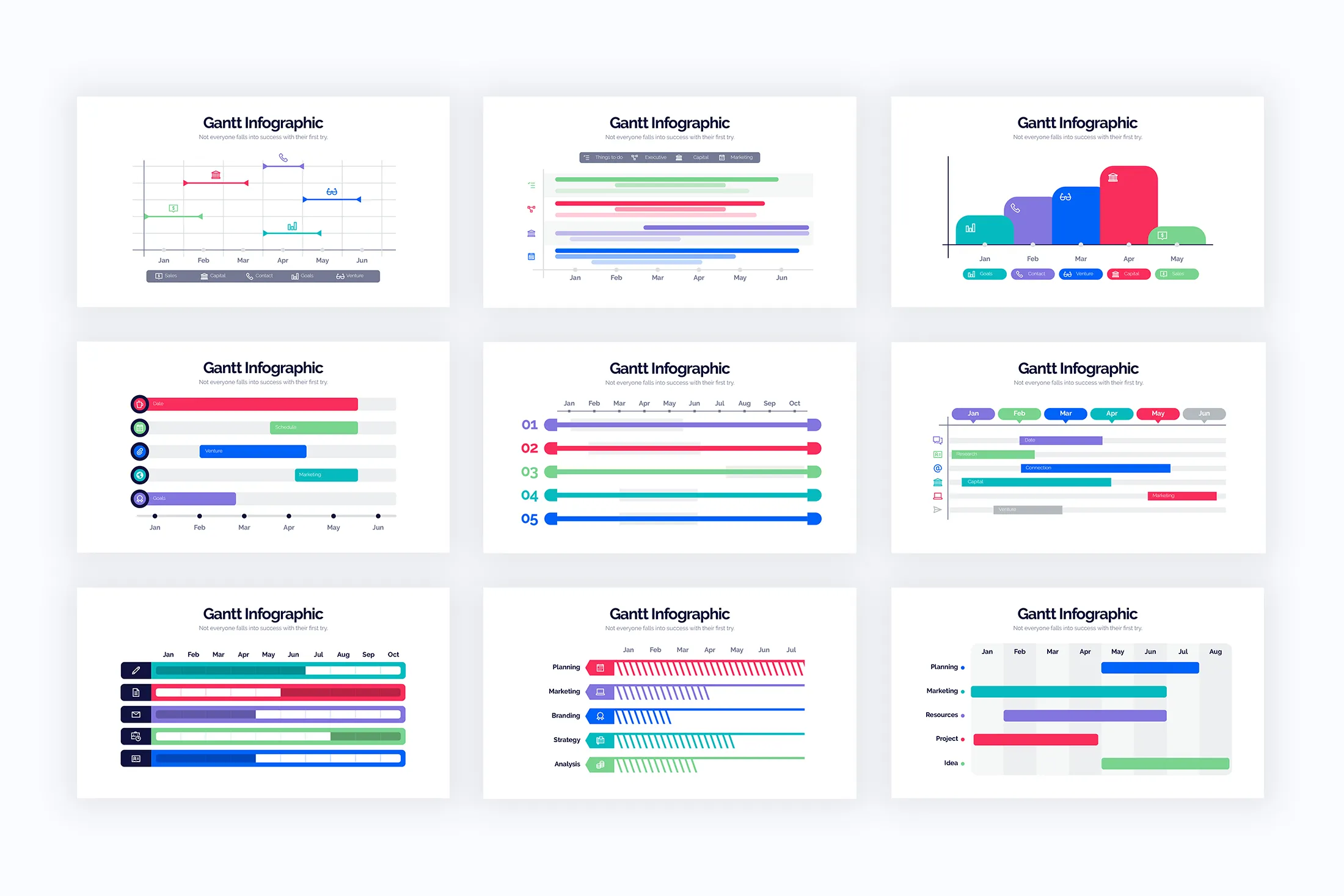 Gantt Chart Google Slides Infographics