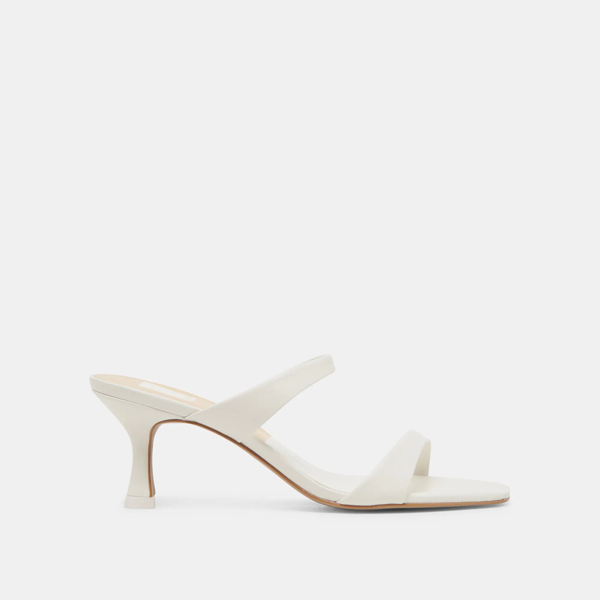 Day Spark Contemporary Look GENORA WIDE HEELS WHITE LEATHER