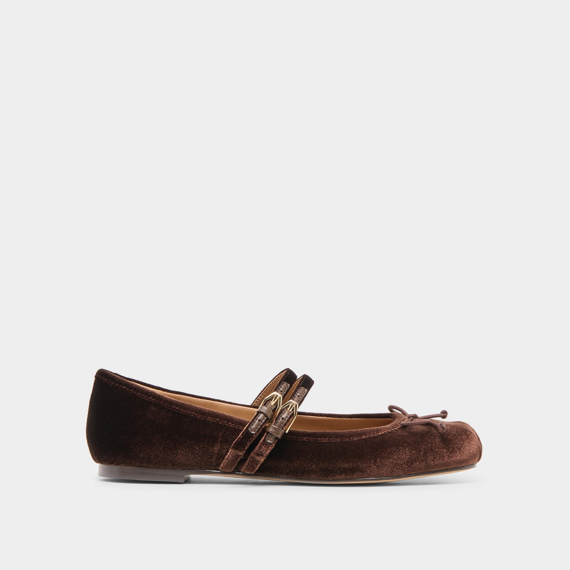 Modern Comfort GIBSEN BALLET FLATS CHOCOLATE VELVET