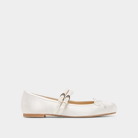GIBSEN BALLET FLATS TRUE WHITE SATIN Style Meets Comfort Footwear