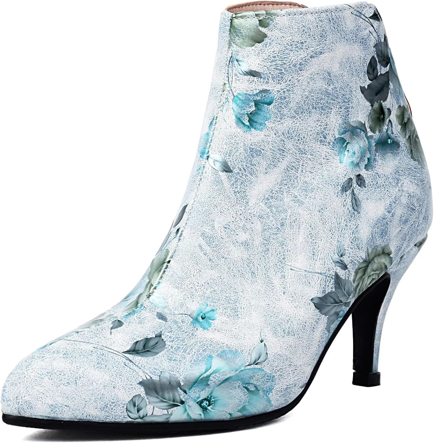 Gicoiz Pointed Toe Stiletto High Heels Womens Ankle Boots