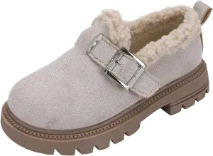 Girls Boots Kids Ankle Boots for Toddler Little Kid Big Kid Fleece Lined Short Booties Non Slip Warm Winter Boot