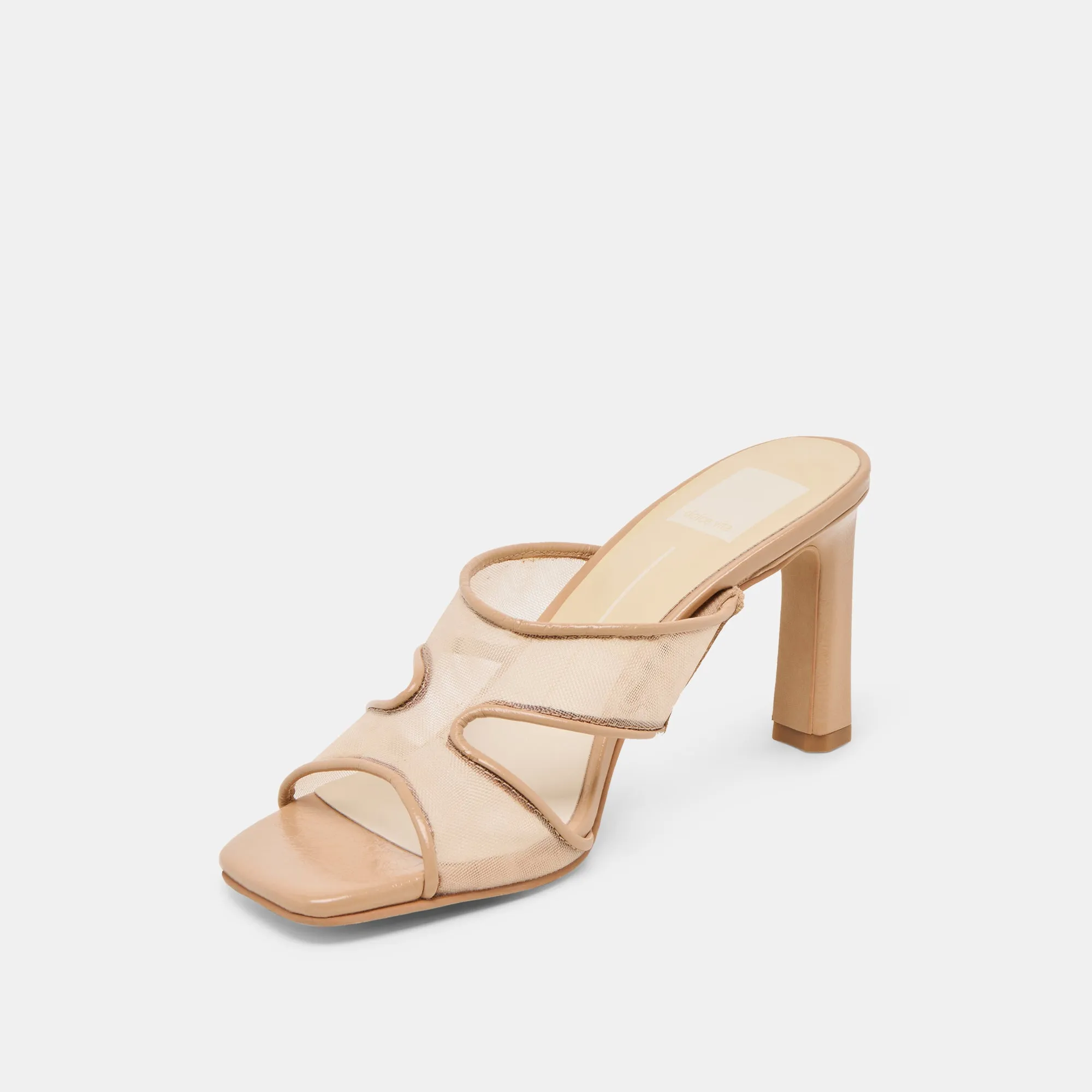 Limited Drop GITEL WIDE HEELS LIGHT TAN MESH