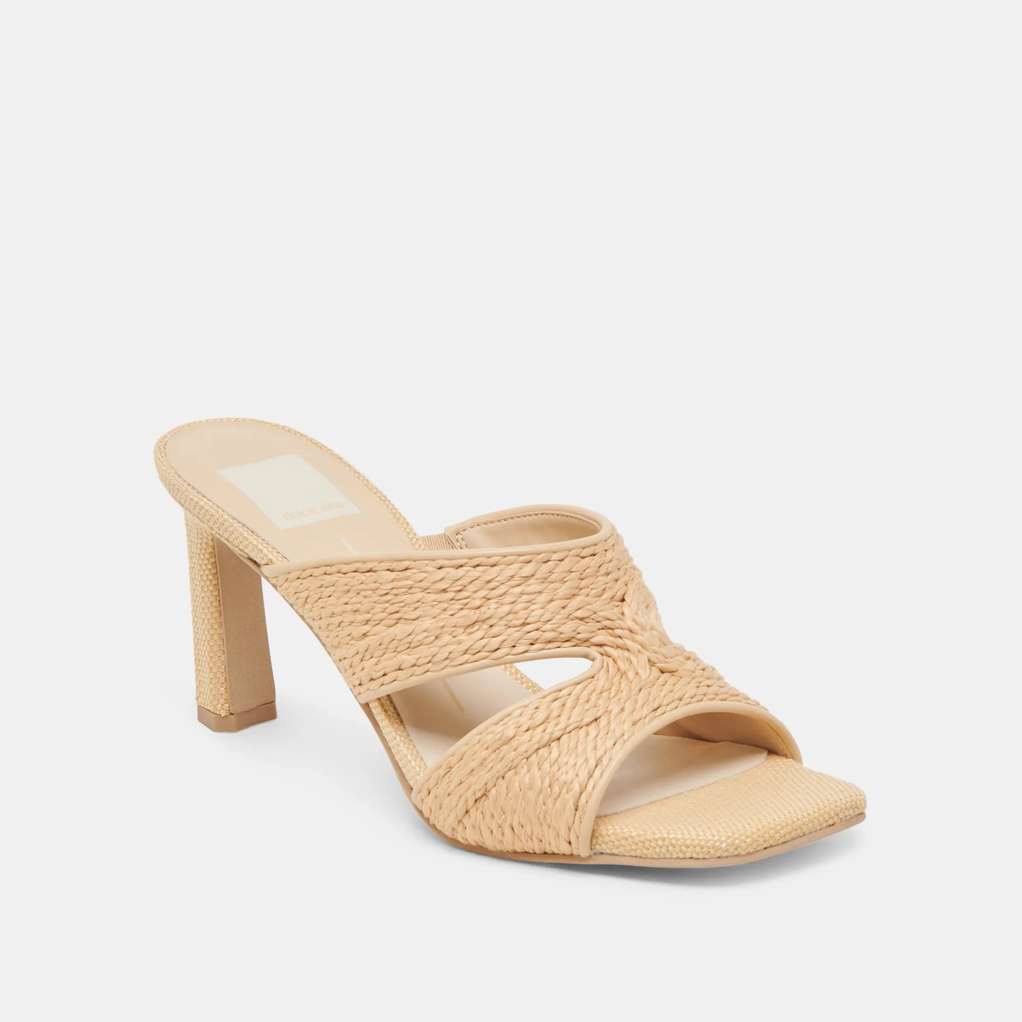 Refined Detail Refined Footwear GITEL WIDE HEELS LT NATURAL RAFFIA