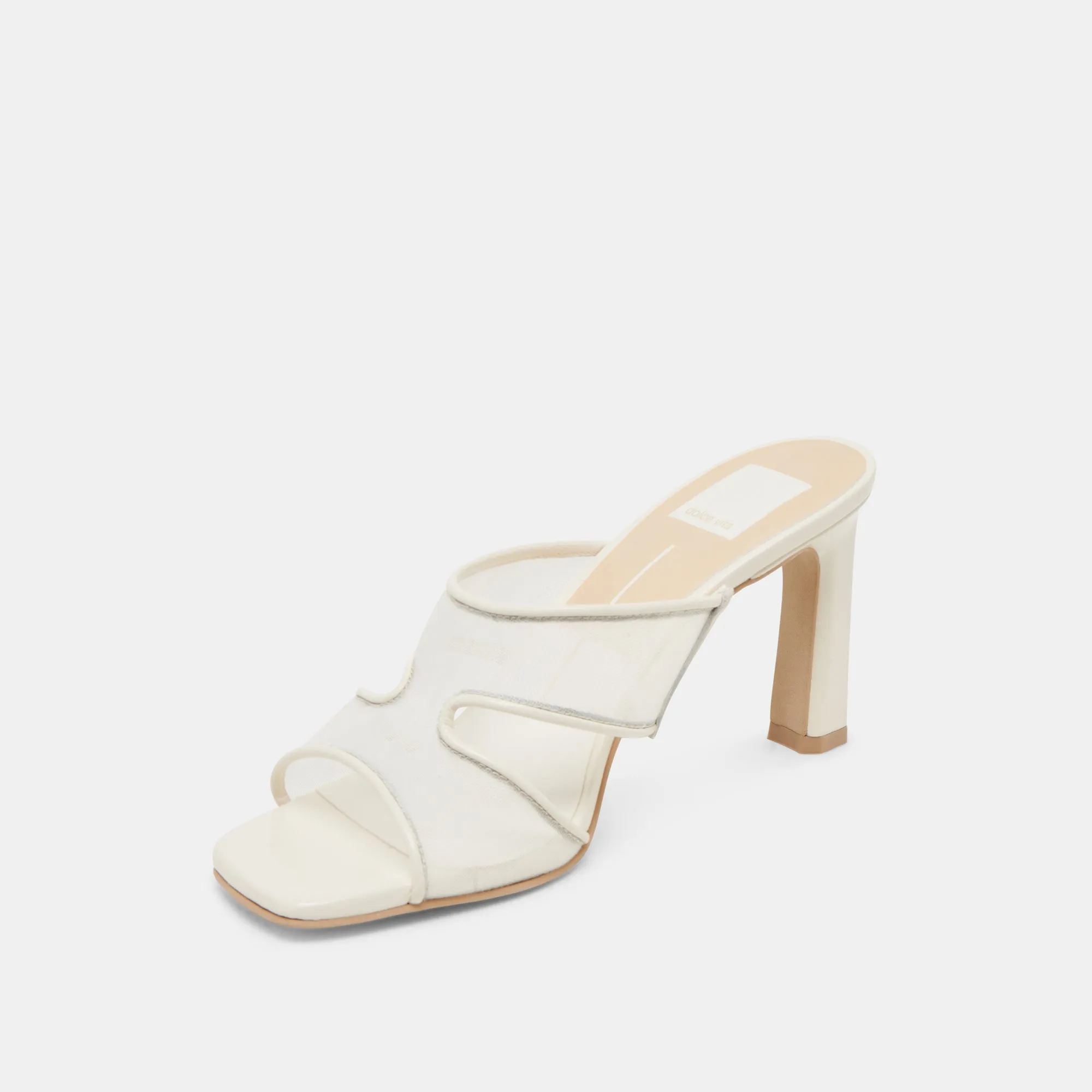 Classic Fit GITEL WIDE HEELS OFF WHITE MESH