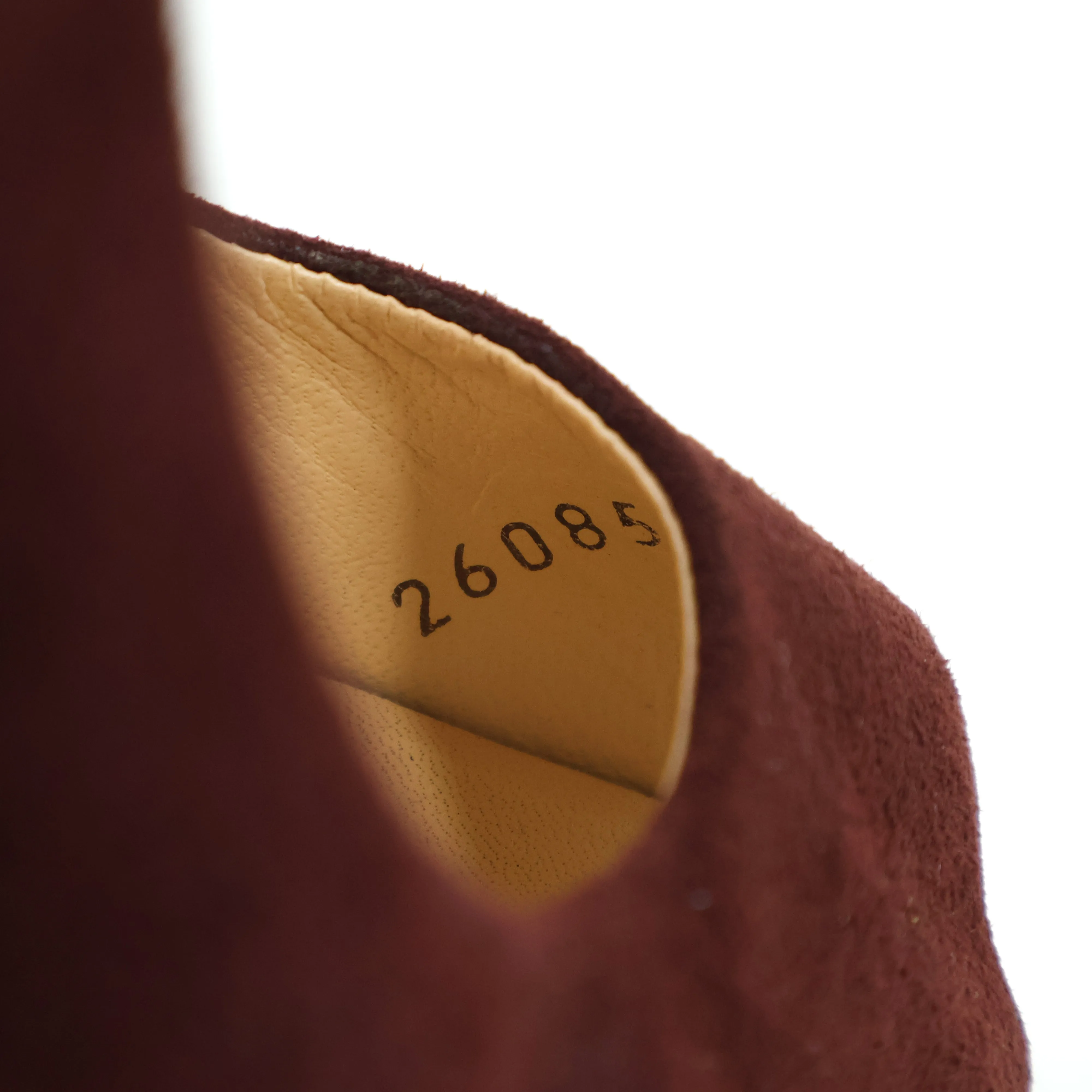 Giuseppe Zanotti Suede Peep Toe Burgundy