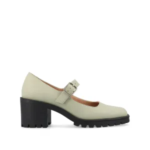 Street Edge GLADYS MARY JANE HEELS IN VEGAN LEATHER