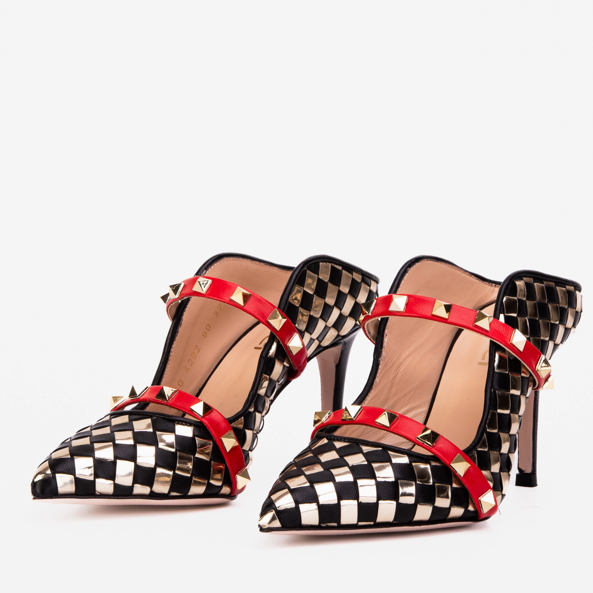 The Dosso Black Handwoven Leather Pointy Toe Women Sandal Sleek Sandals for Men Active Line