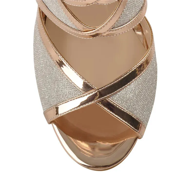 Glitter Gold Heels