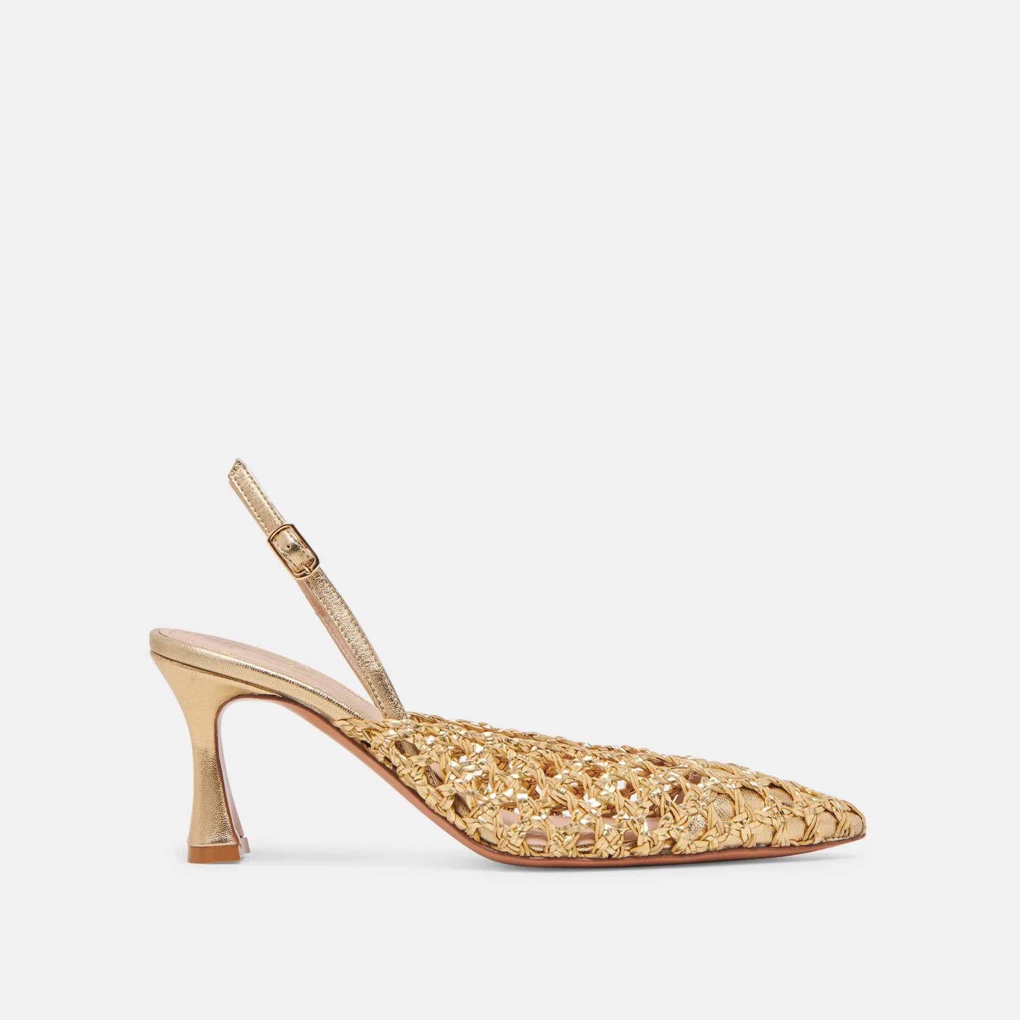 Charity Spark GLORIA HEELS GOLD WOVEN