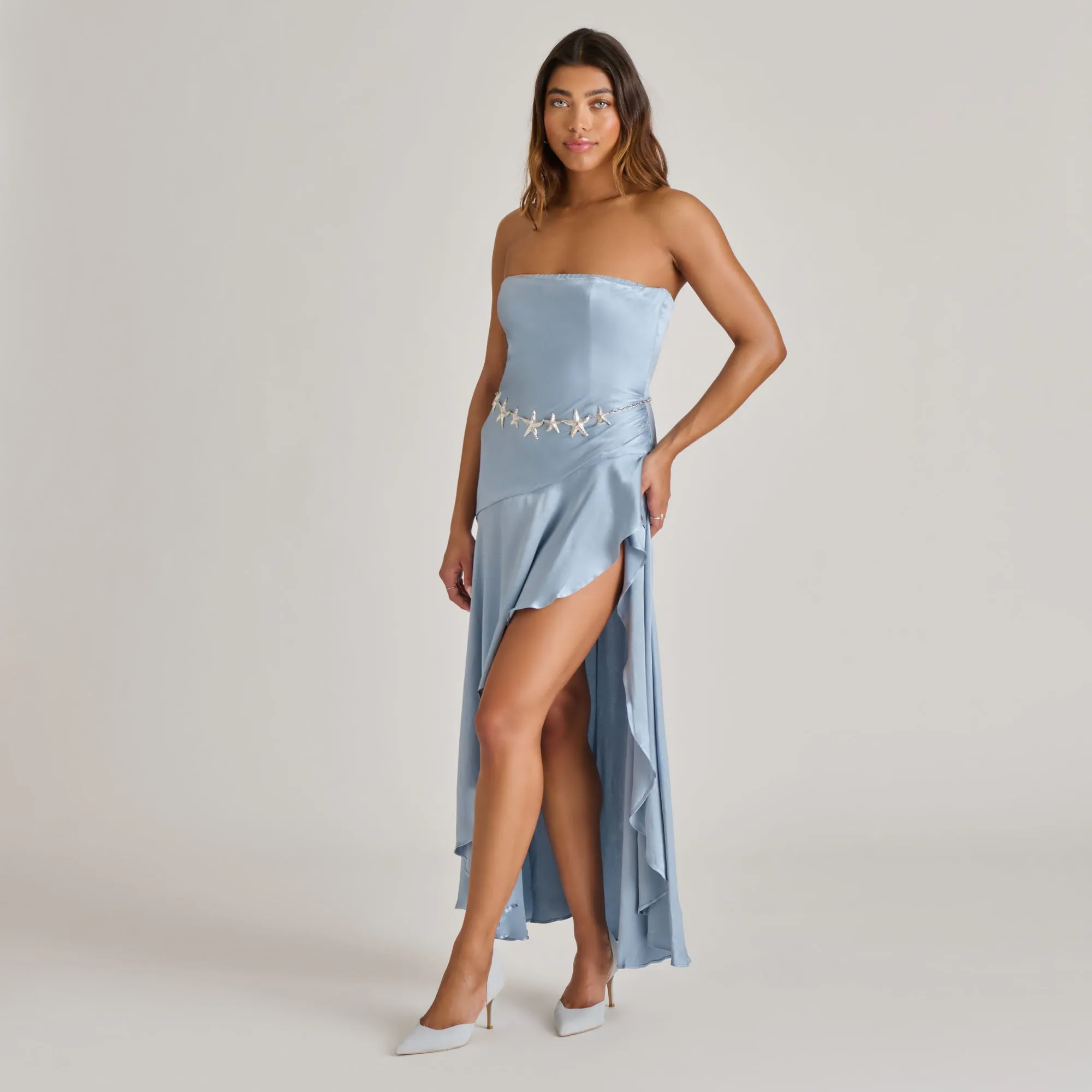 ELOY HEELS LIGHT BLUE SUEDE Funky Design Comfort Boost