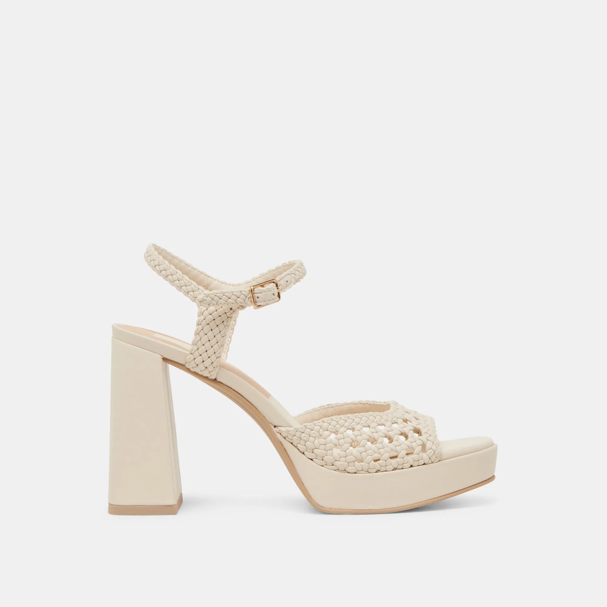 PEYTEN HEELS CREME WOVEN STELLA Airport Edge