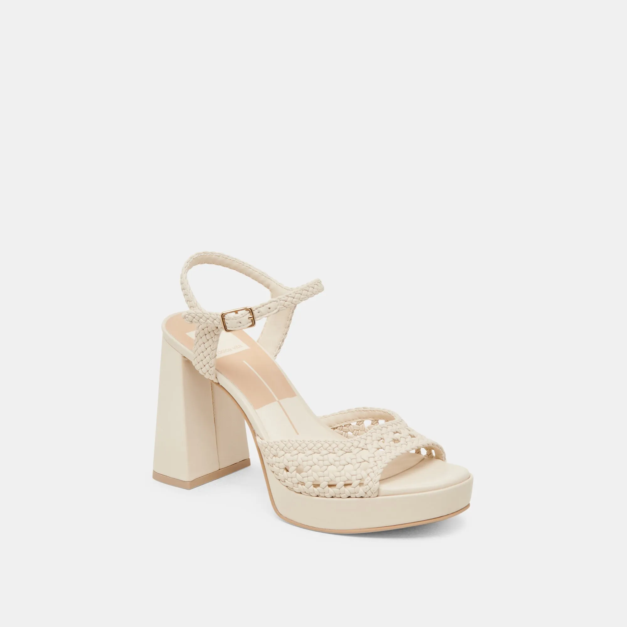 Wedge Style charity event PEYTEN HEELS CREME WOVEN STELLA
