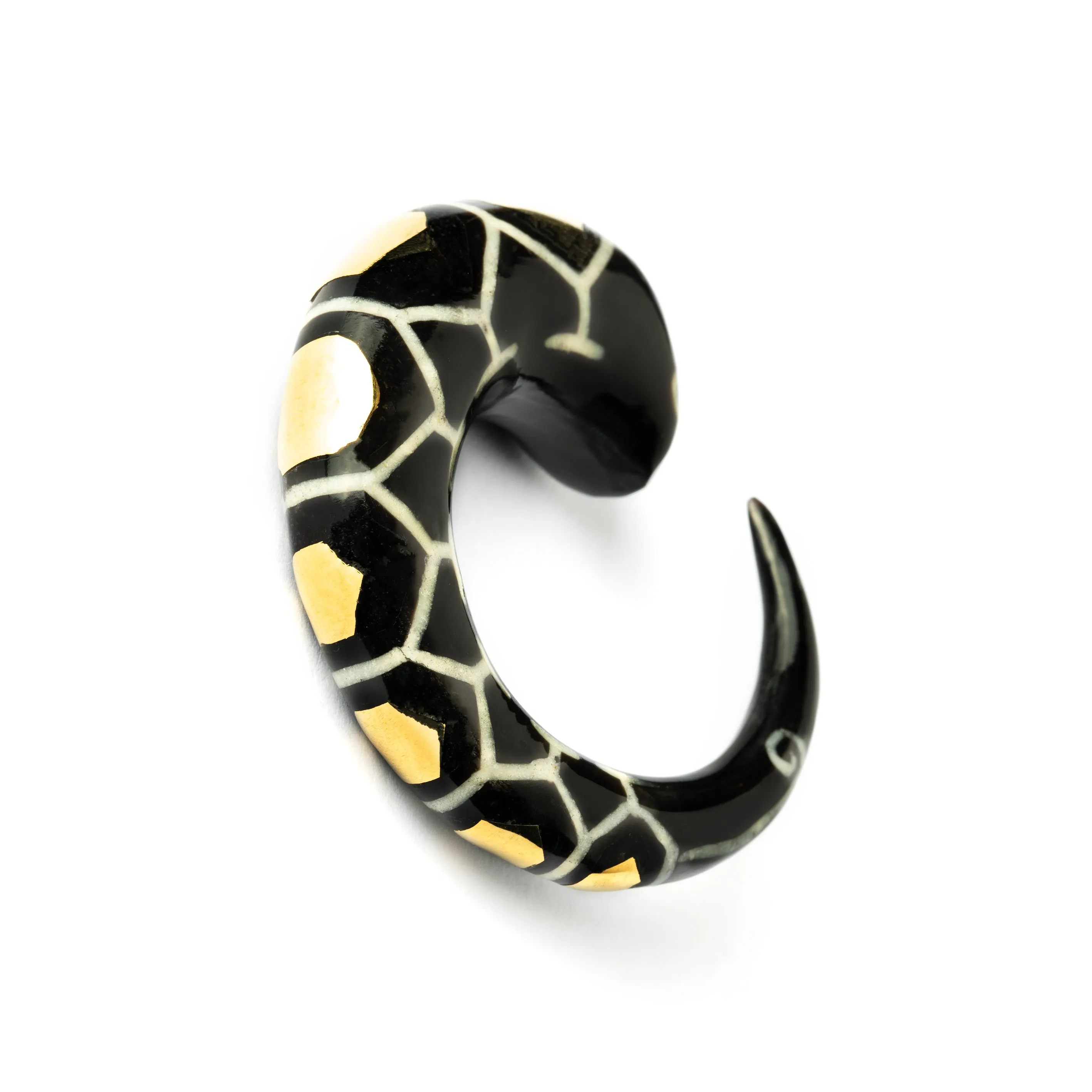 Golden Hexagon Ear Stretchers