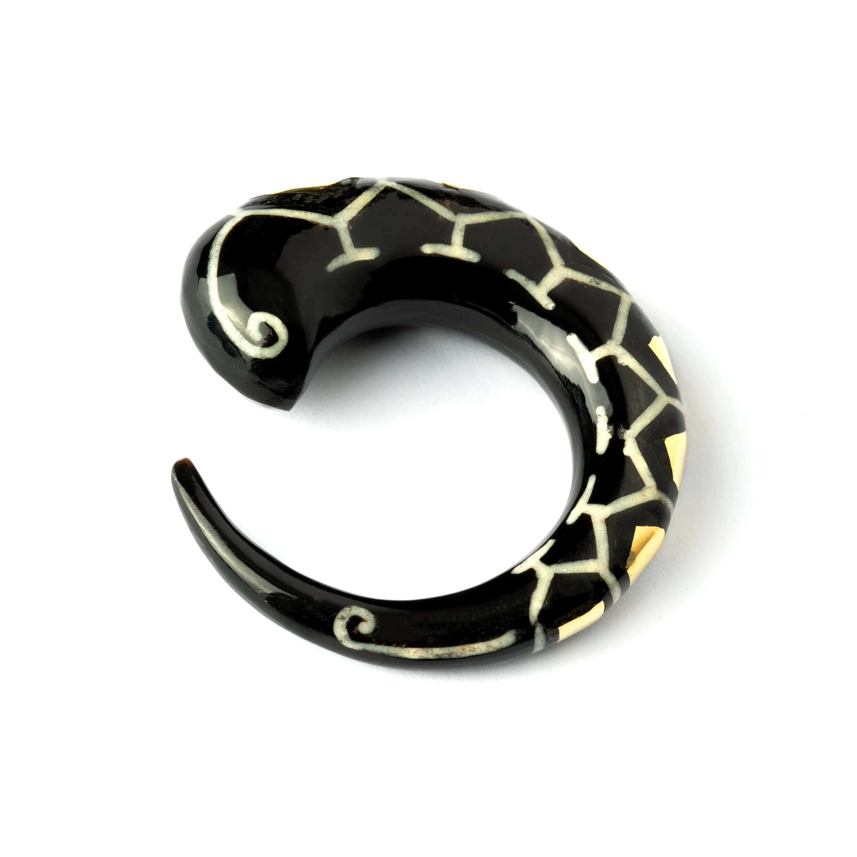 Golden Hexagon Ear Stretchers
