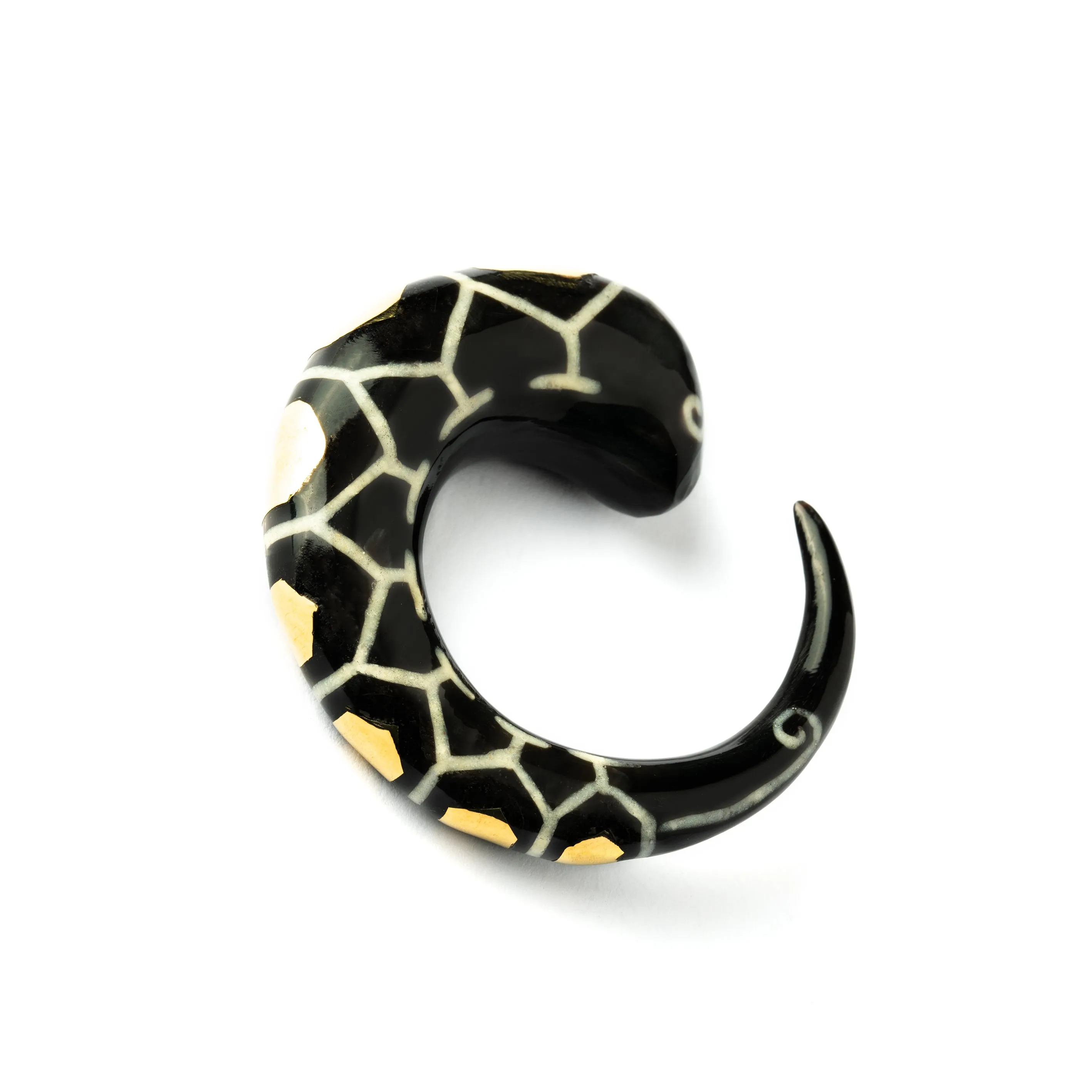 Golden Hexagon Ear Stretchers