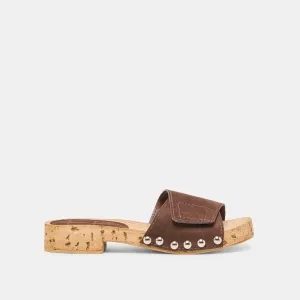 SANDY SANDALS DK BROWN SUEDE Stand Out
