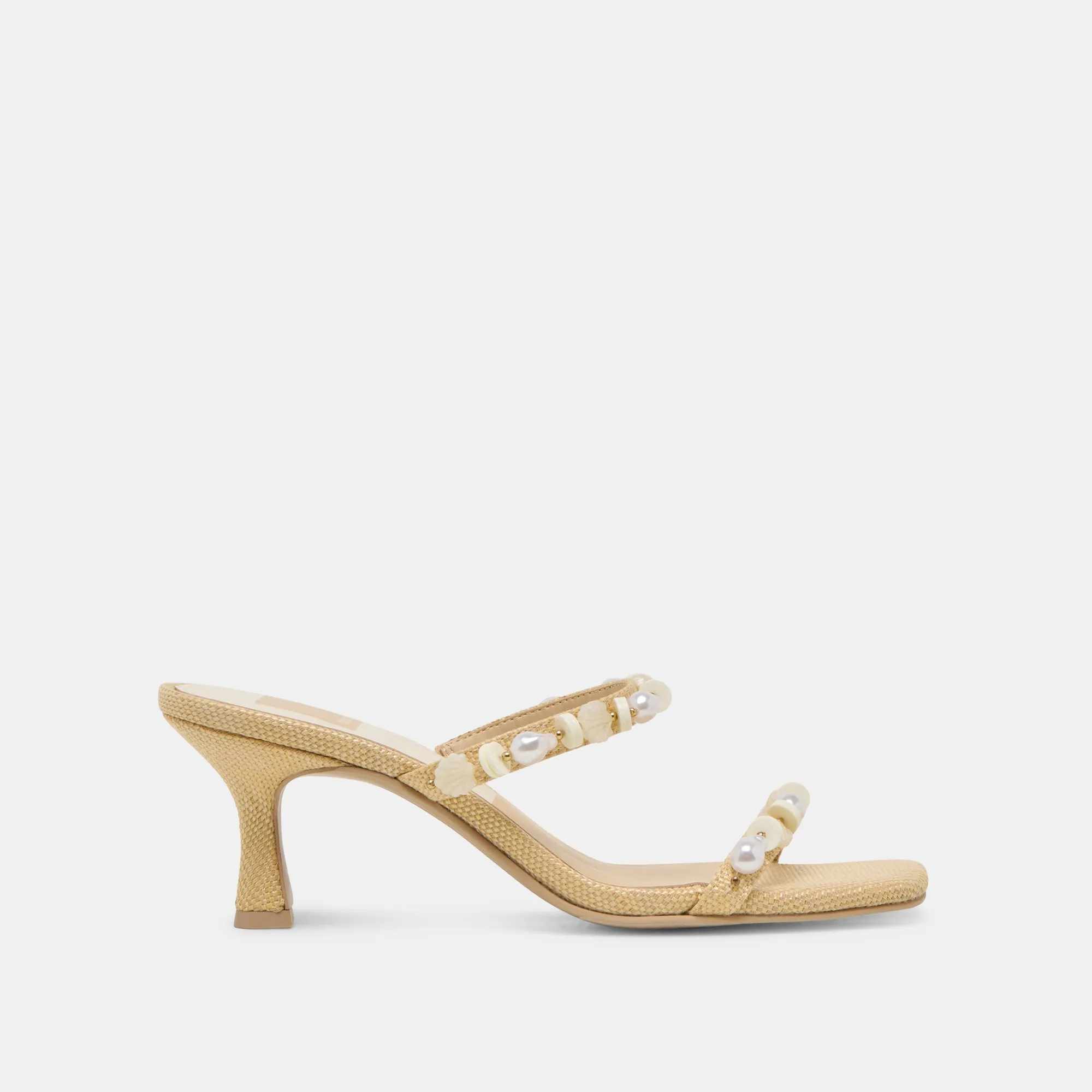 Easy Fit Heat Safe GRASON HEELS LT NATURAL RAFFIA