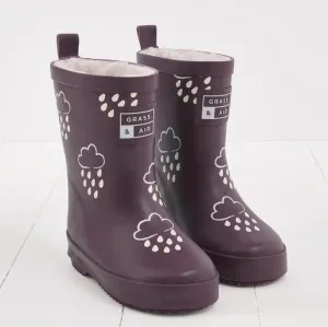 Grass & Air Kids Colour Changing Wellies (Amethyst Purple)