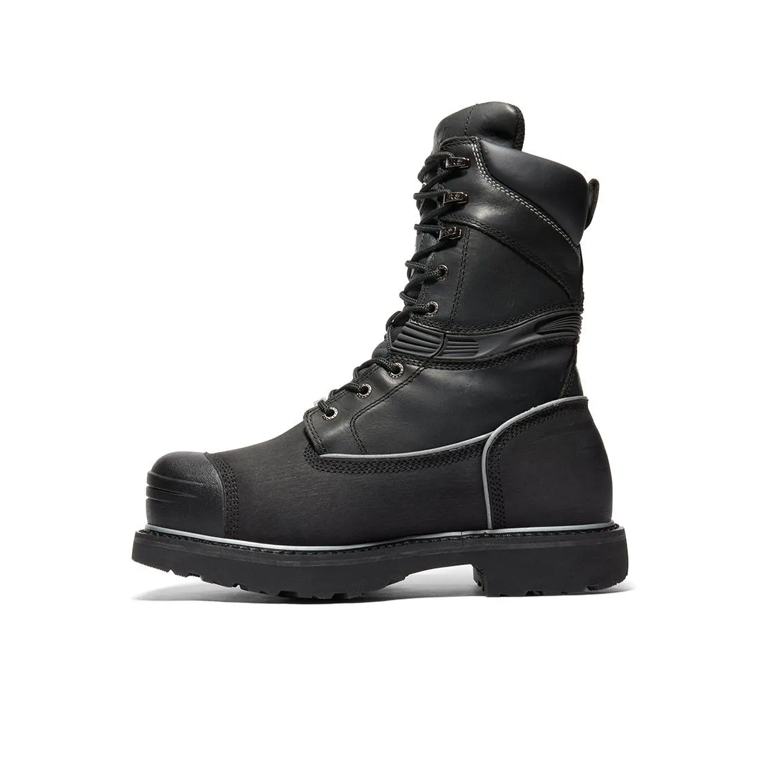 Gravel Pit Img 10-Inch Waterproof Met Guard Steel-Toe Work Boot Sp Ins 400G Black