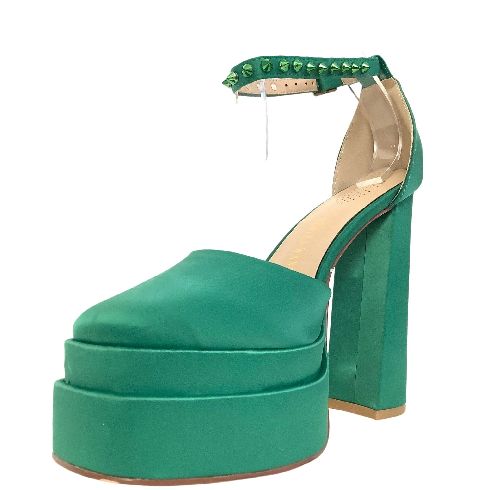 Green Mega Platform Heels