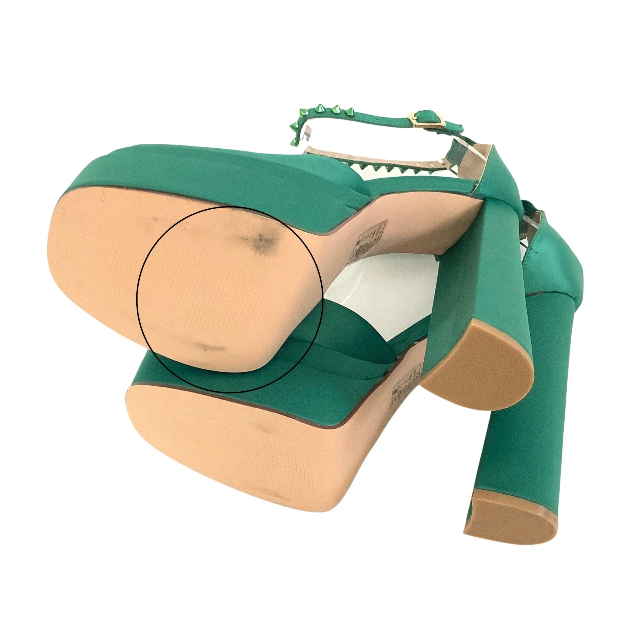 Green Mega Platform Heels