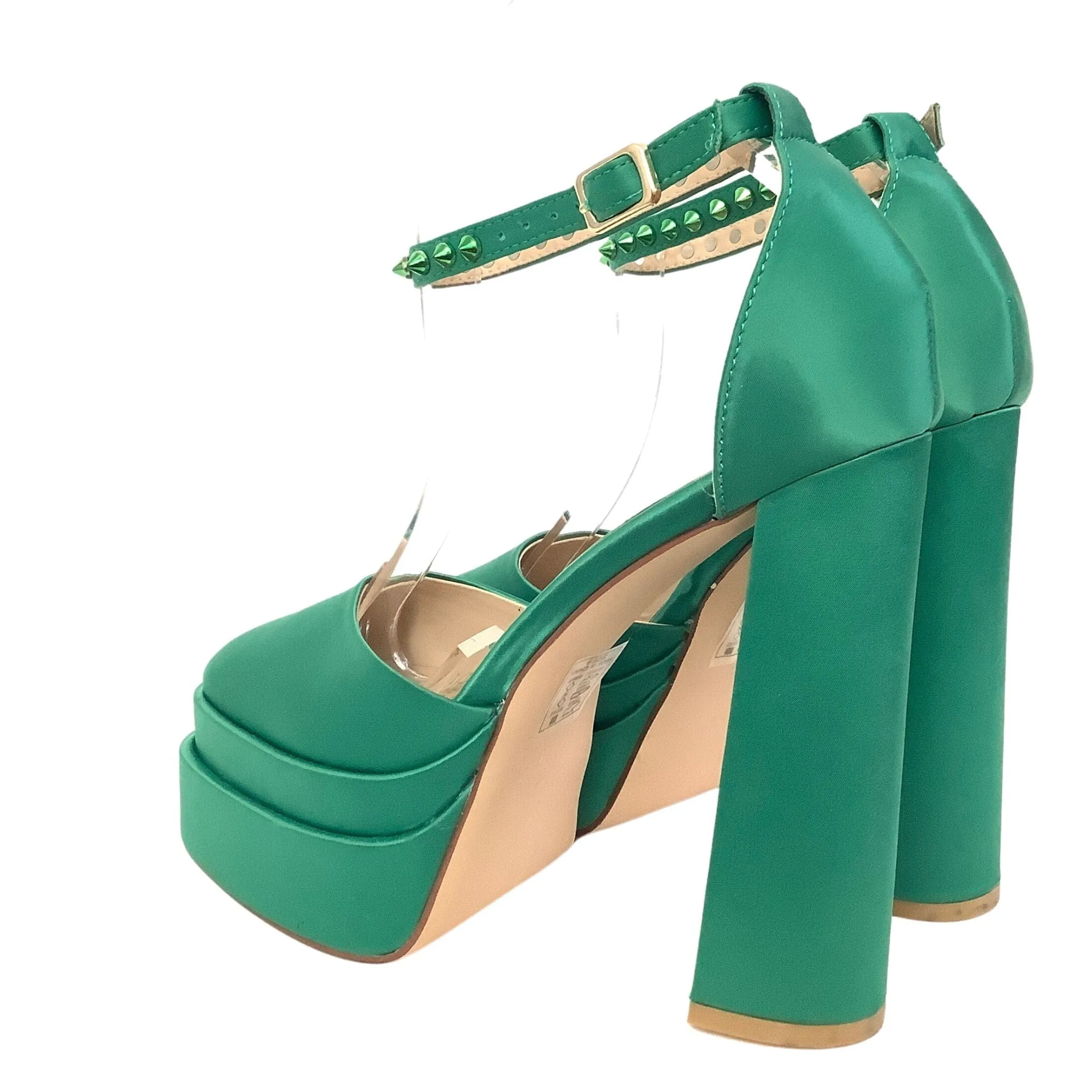 Green Mega Platform Heels