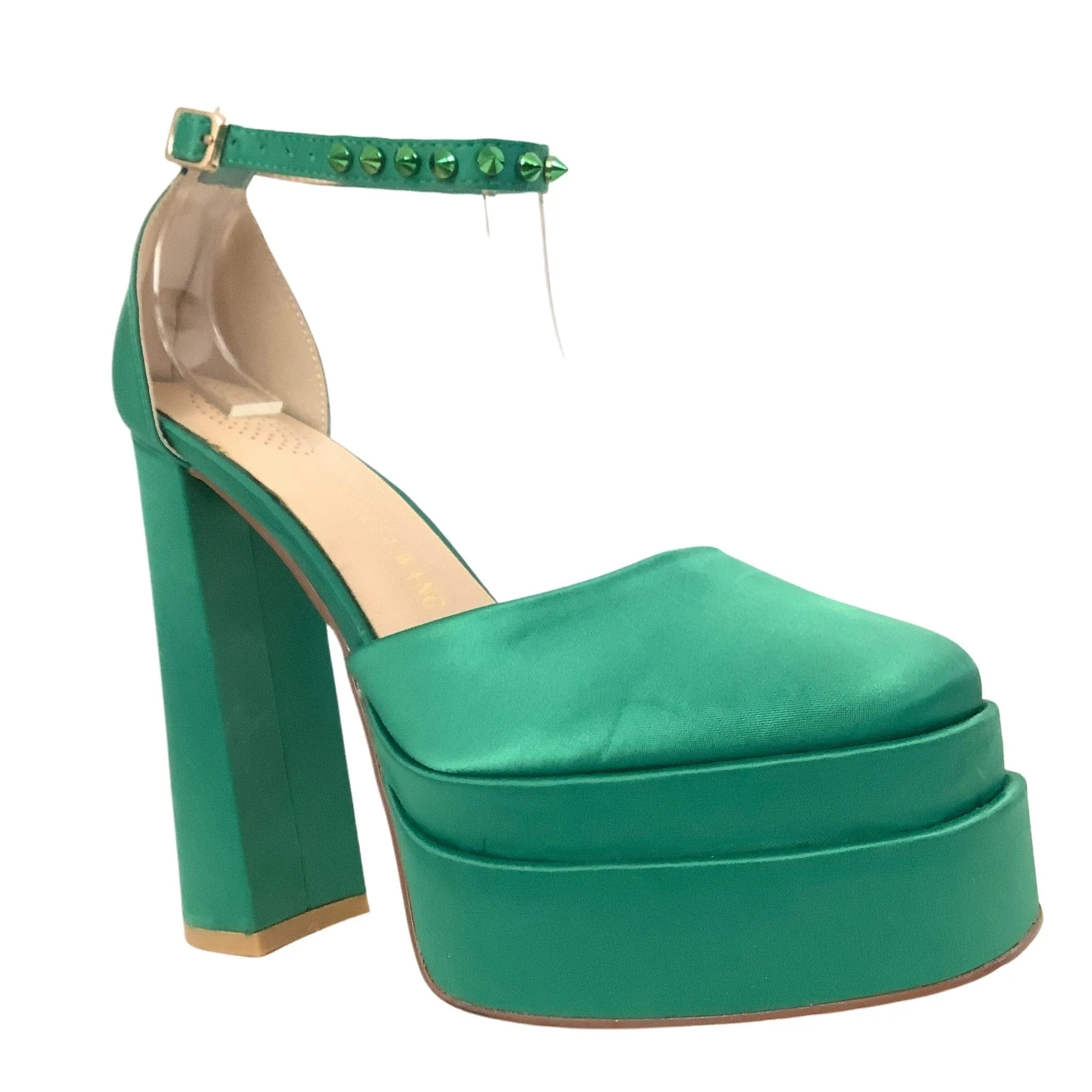 Green Mega Platform Heels