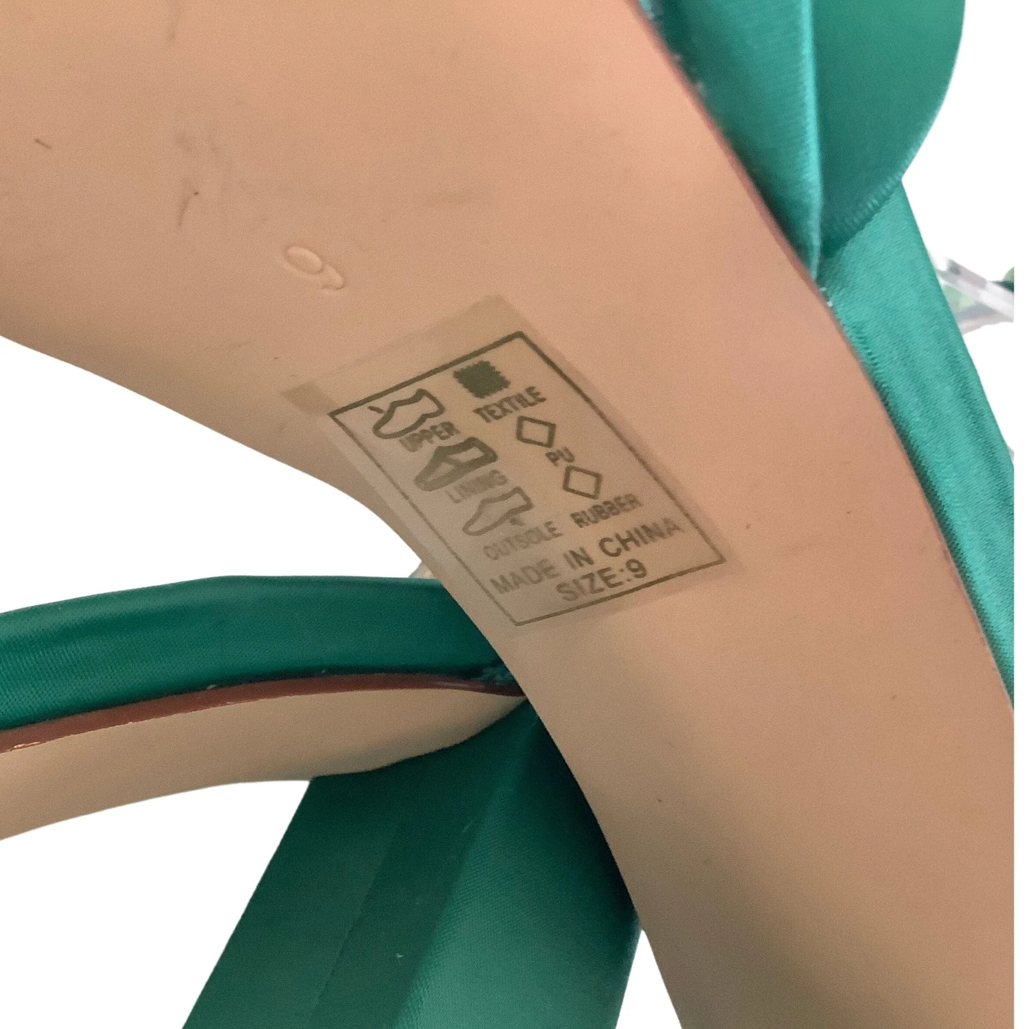 Green Mega Platform Heels