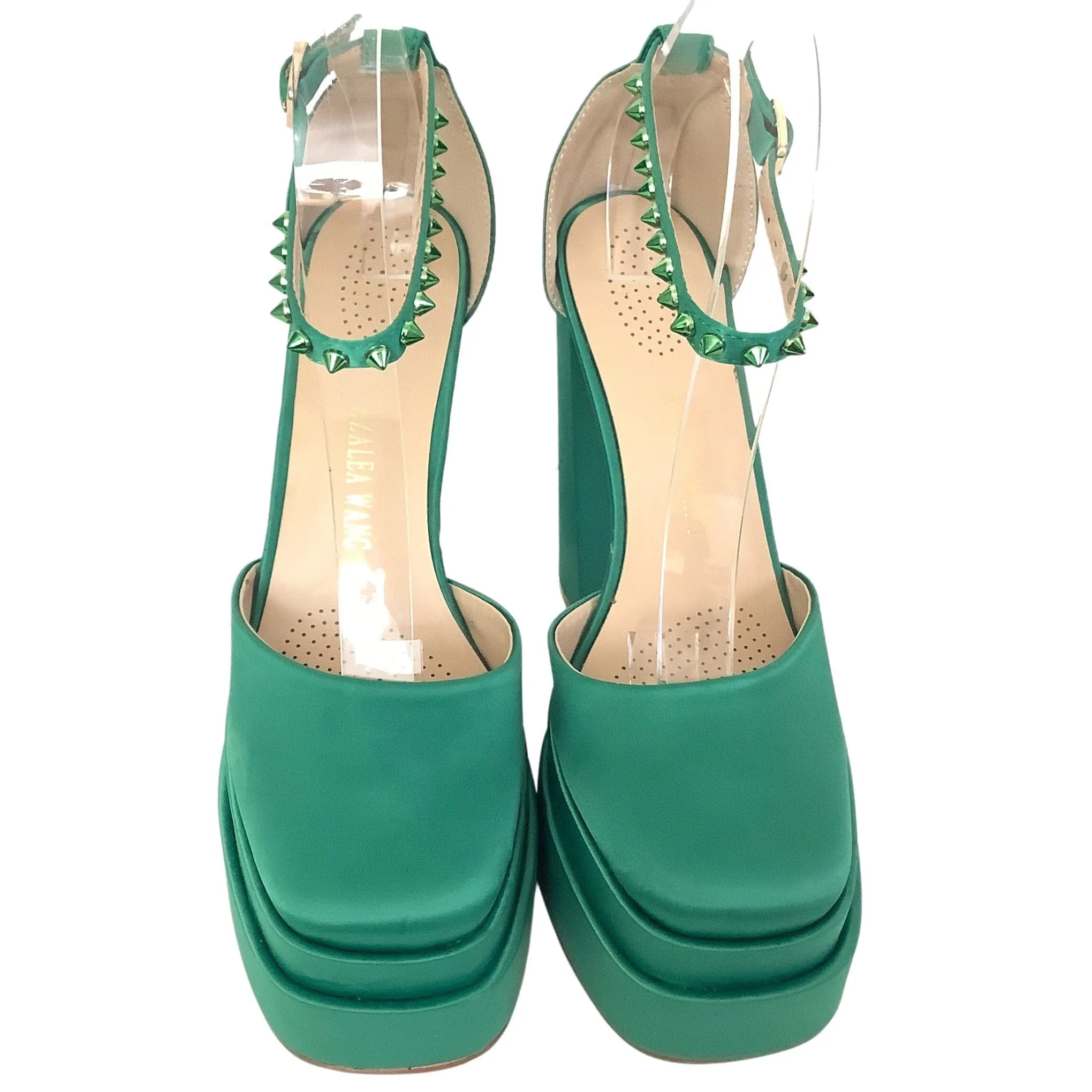Green Mega Platform Heels
