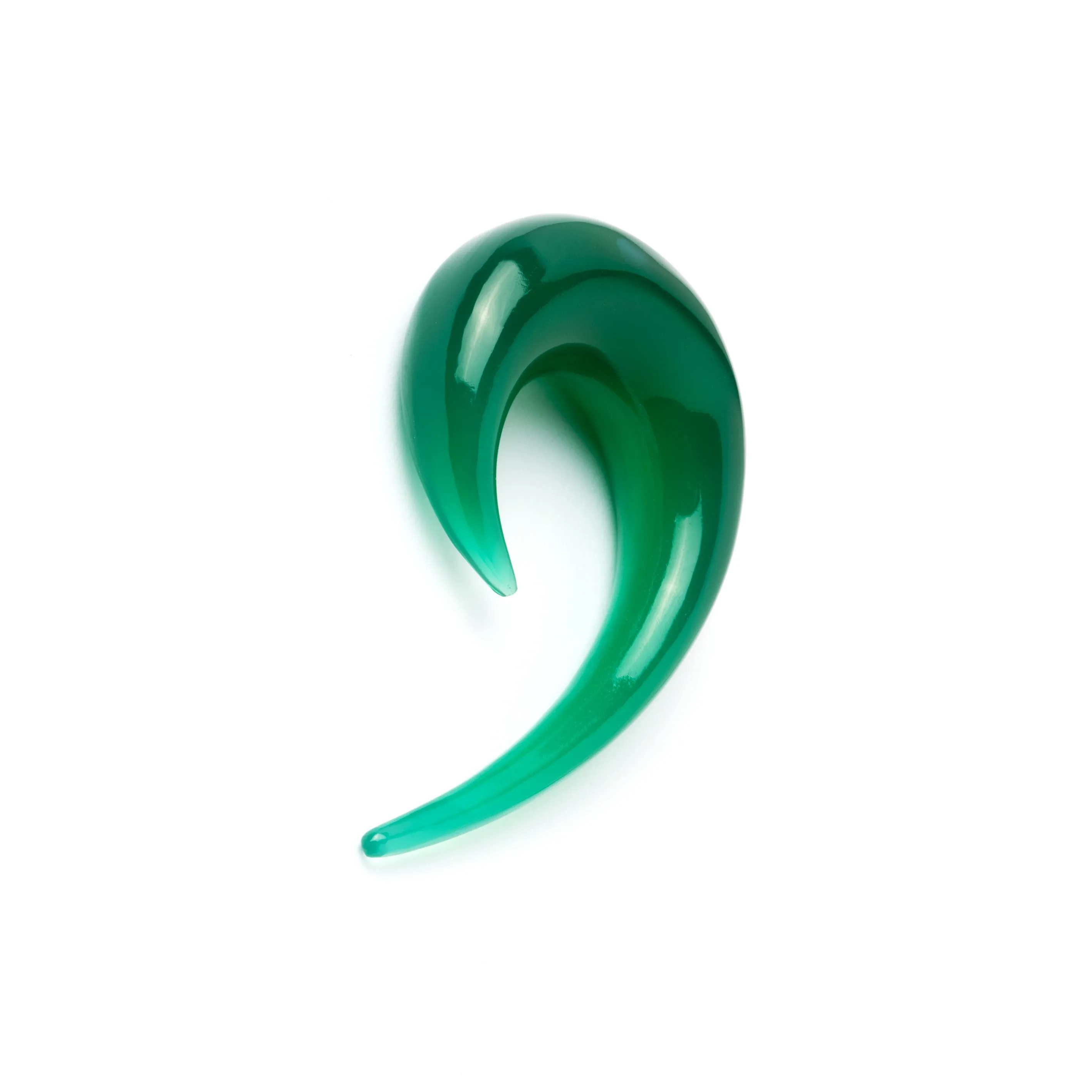Green Onyx Stretcher Earring
