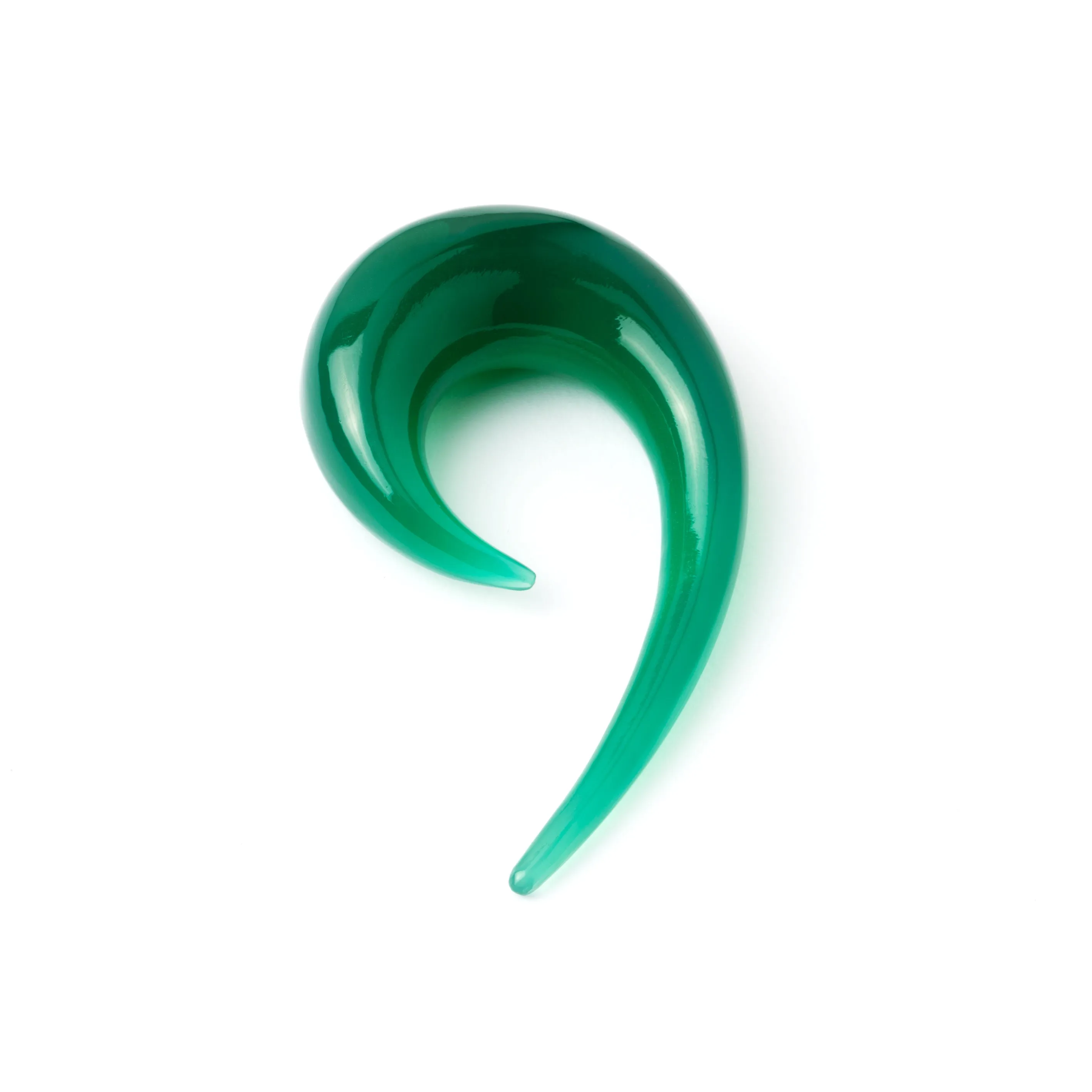 Green Onyx Stretcher Earring