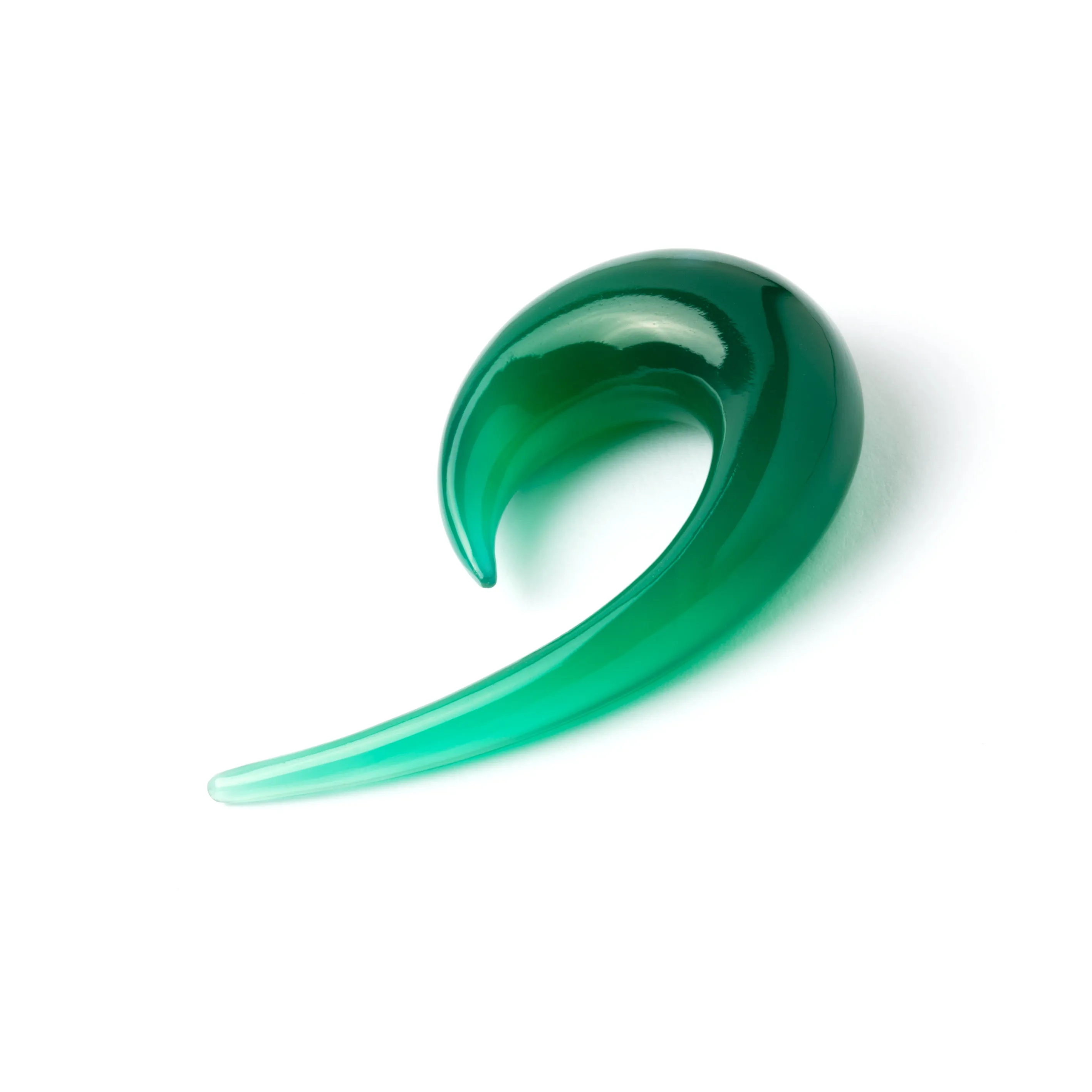 Green Onyx Stretcher Earring