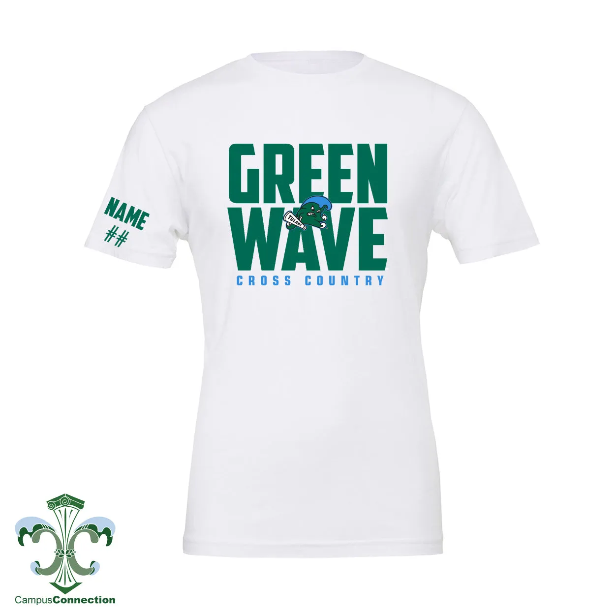 Green Wave Cross Country Cotton T-Shirt