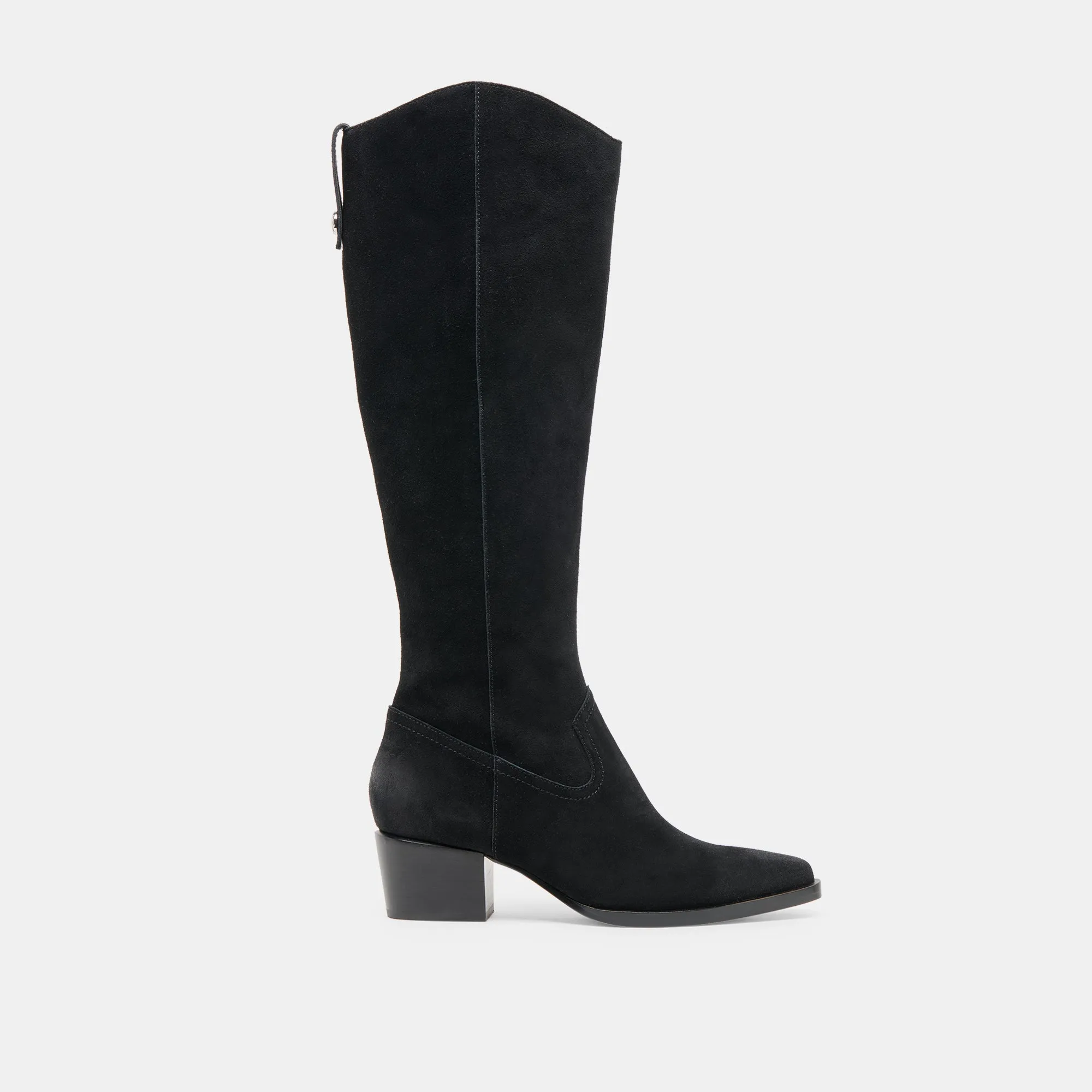 VIRONA H2O WIDE CALF BOOTS ONYX SUEDE Mesh Lining Ankle Coverage