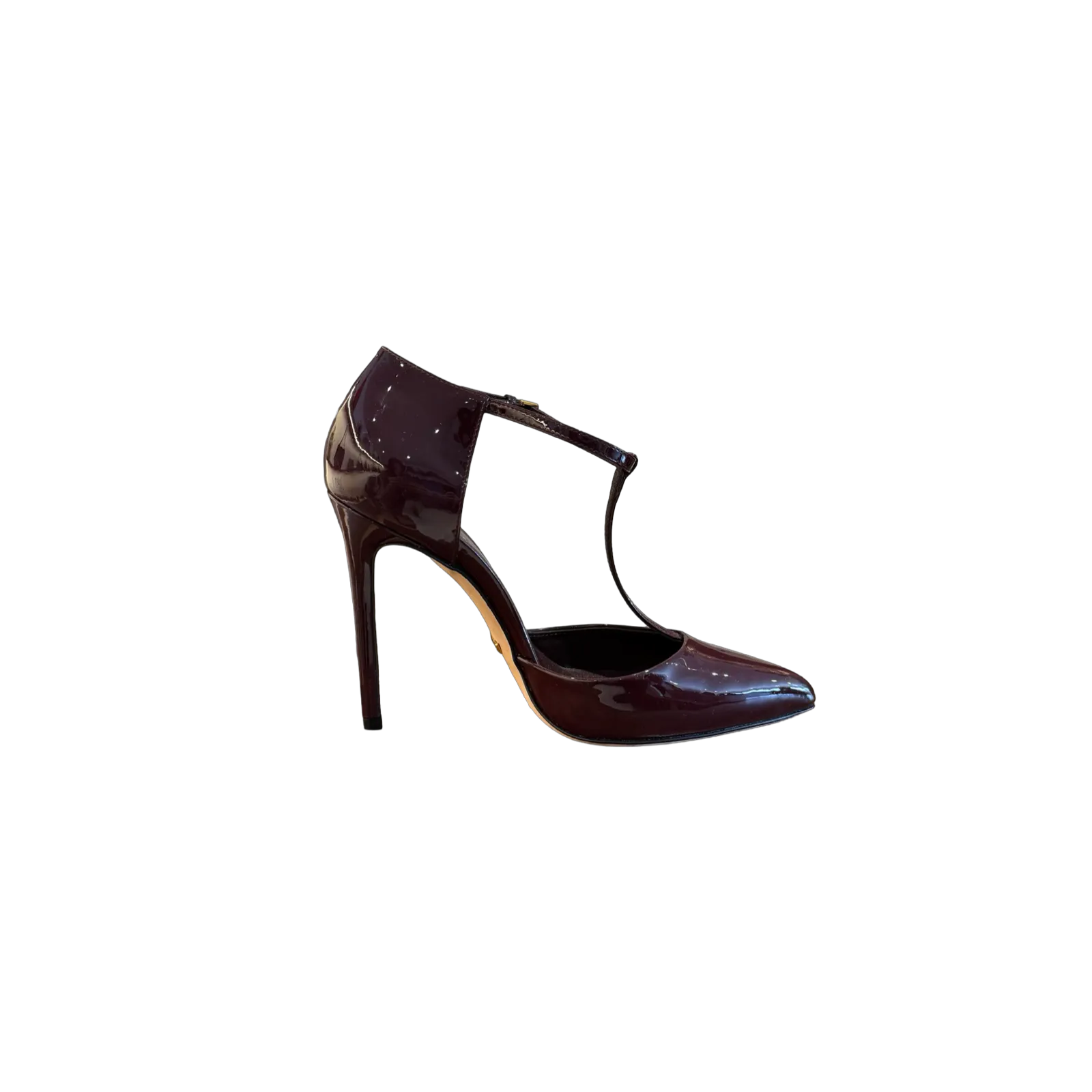 Gucci Patent Beverly T-Strap Heels (Size 36)