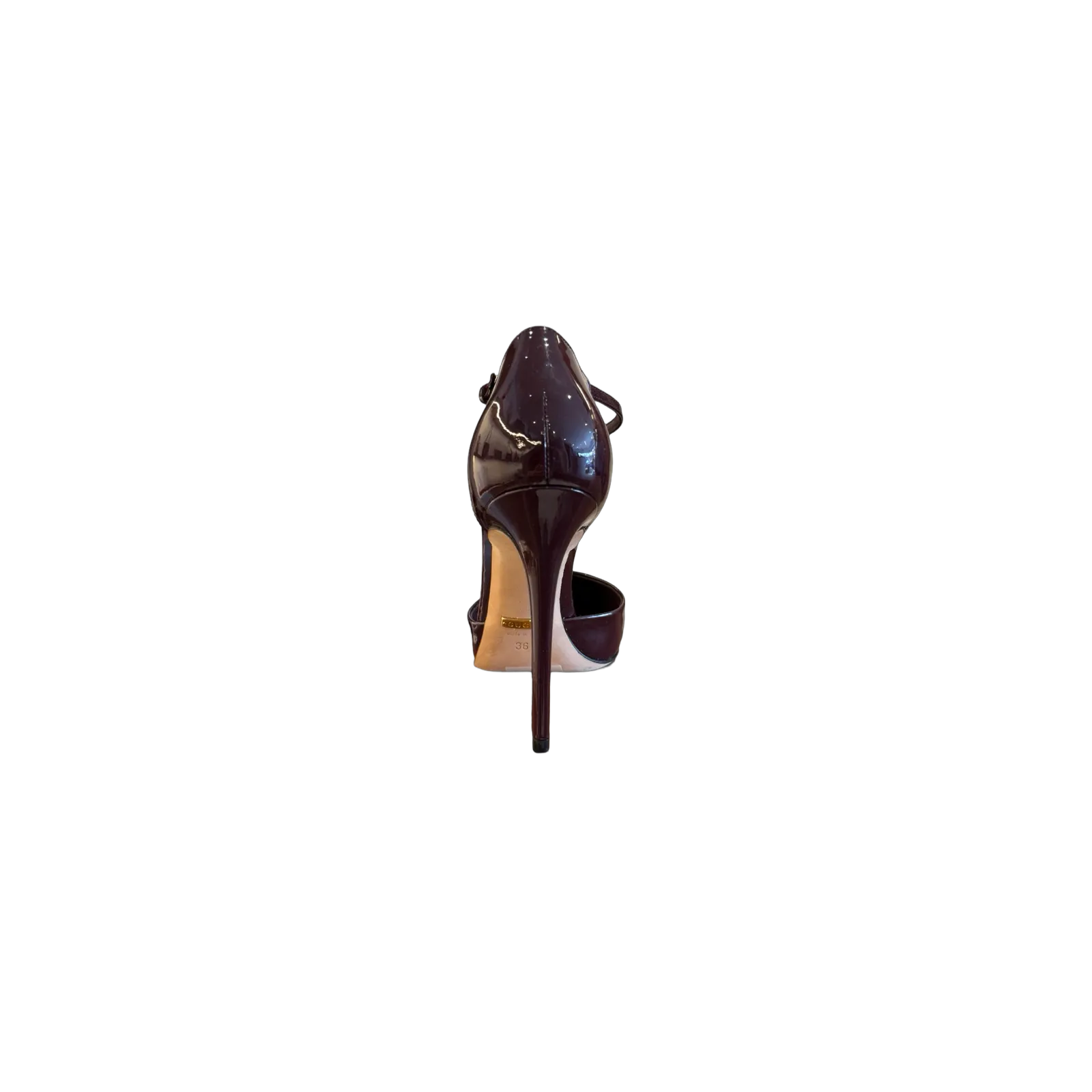 Gucci Patent Beverly T-Strap Heels (Size 36)