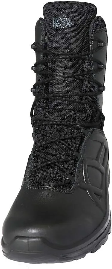 HAIX Black Eagle Tactical 2.0 GTX High Side Zip - Waterproof Work Boots, With Anti-Slip Sole, Shock Absorbing Technology, And Lightweight Design, Great Boots For Police Men