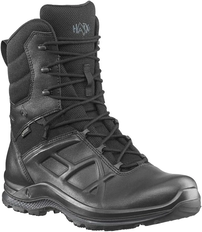HAIX Black Eagle Tactical 2.0 GTX High Side Zip - Waterproof Work Boots, With Anti-Slip Sole, Shock Absorbing Technology, And Lightweight Design, Great Boots For Police Men