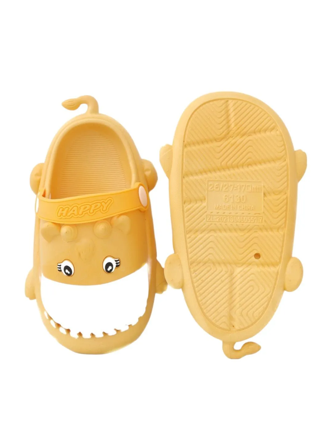 Happy Hippo Yellow Clogs for Boys- Splash into Fun & Comfort