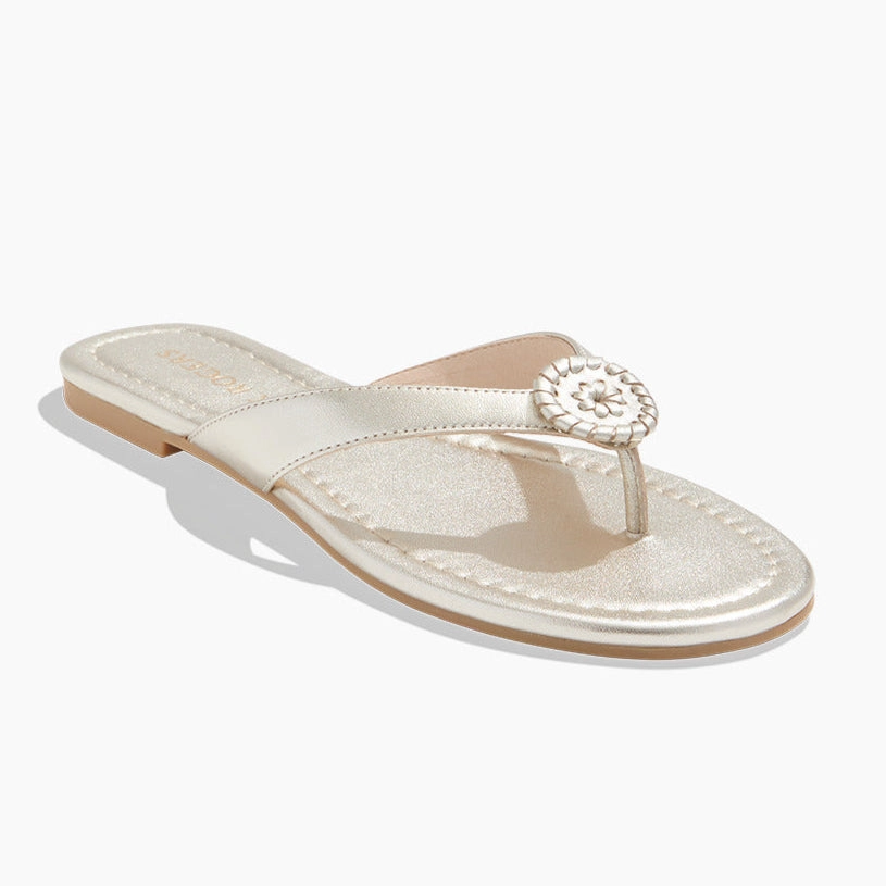 Roxy Leather Flip Flop Easy Slip On