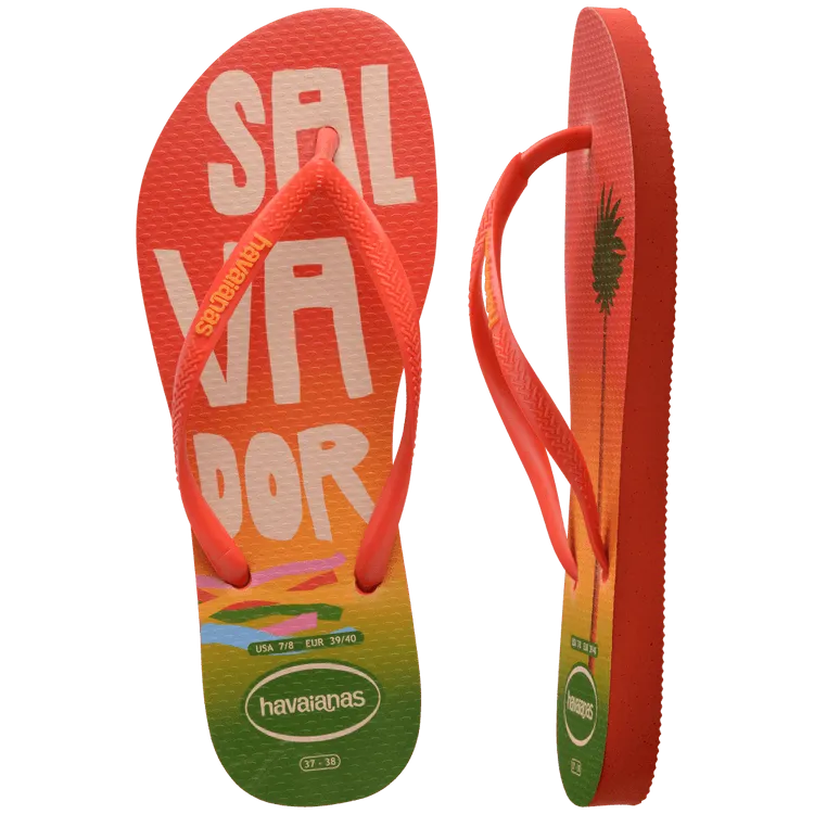 Havaianas Slim Print Postcard Flip Flops