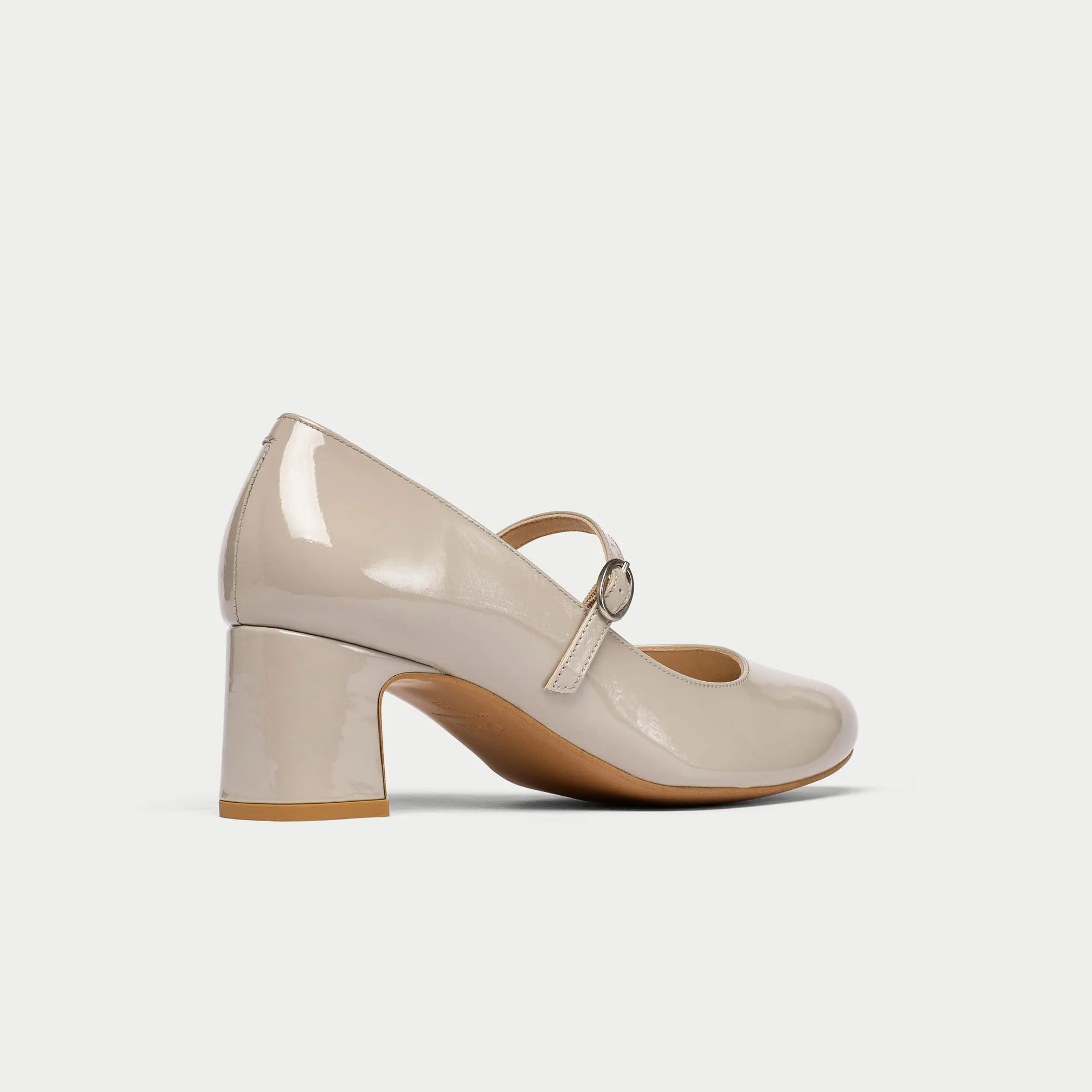 Helena - Oyster Patent Leather
