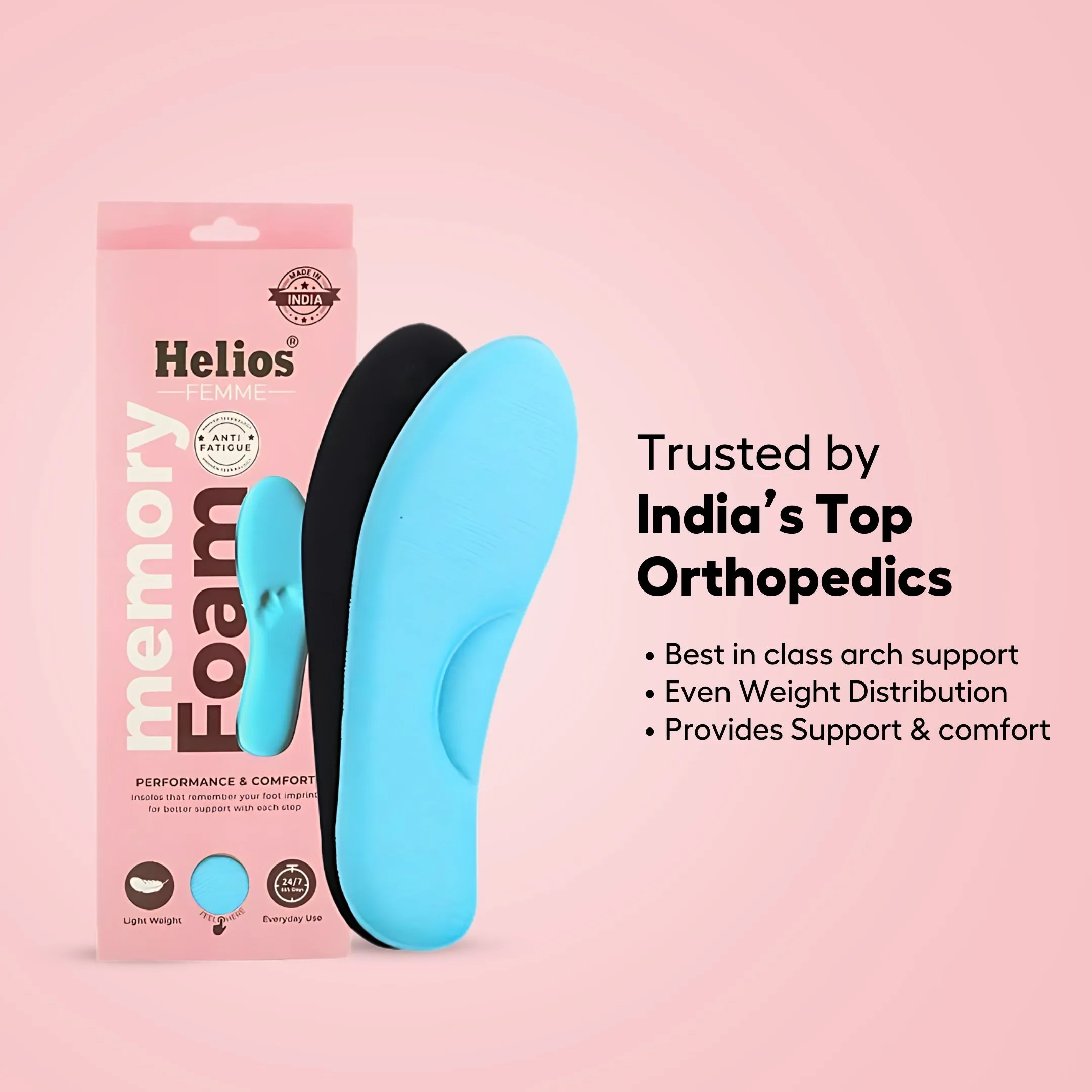 Helios Memory Foam INSOLE for Ladies  - Size 3-8