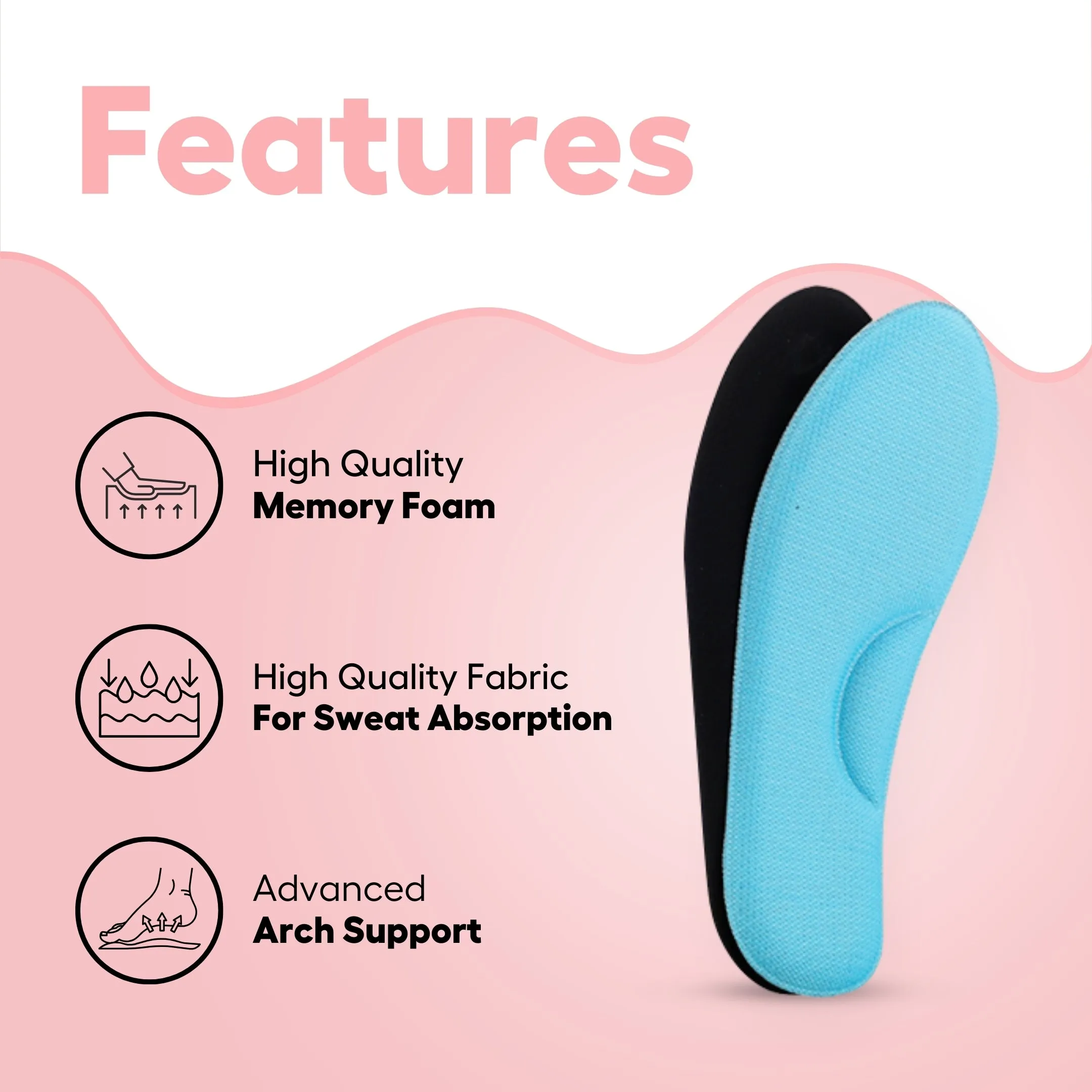 Helios Memory Foam INSOLE for Ladies  - Size 3-8
